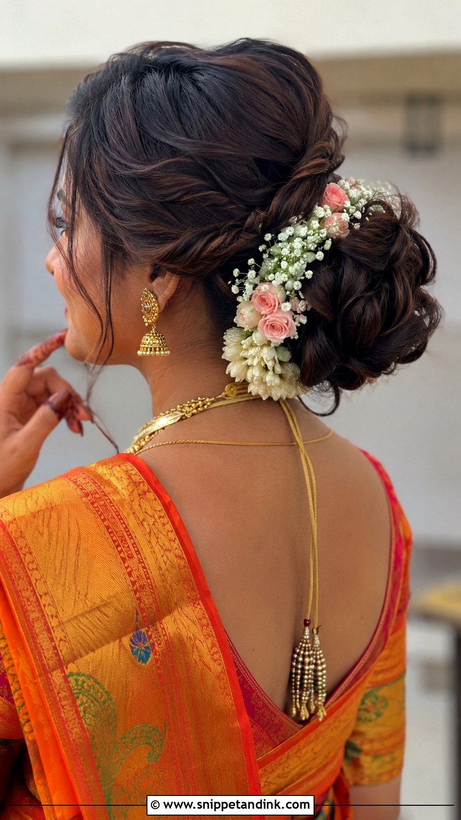 Marathi Bridal Juda With Flowers - Snippet and Ink - 15 Marathi Bridal Hairstyles