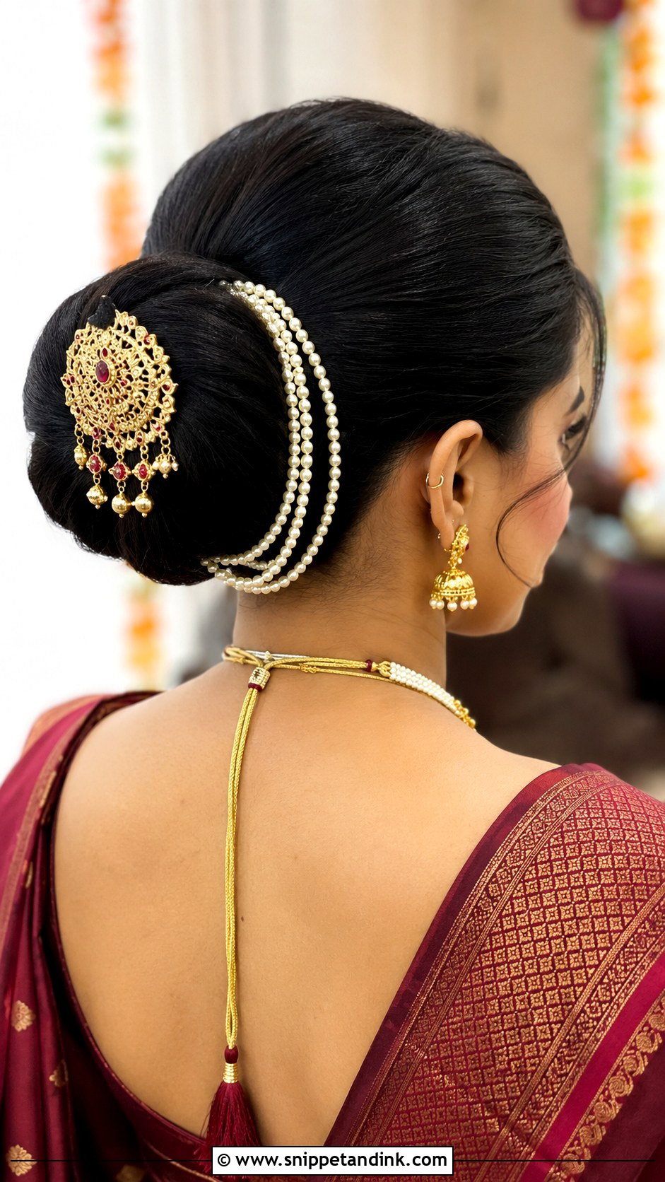 Marathi Bride Juda Bun - Snippet and Ink - 20 Marathi Bride Hairstyle Bridal Hair Ideas