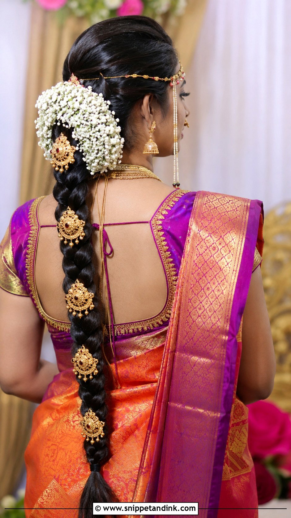 Marathi Bride Long Braid - Snippet and Ink - 20 Marathi Bride Hairstyle Bridal Hair Ideas