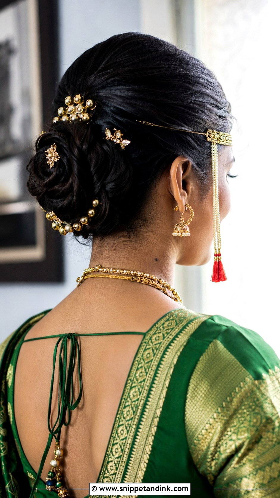 Marathi Bun Hairstyle for Bride - Snippet and Ink - 20 Hairstyle for Indian Bride Ideas