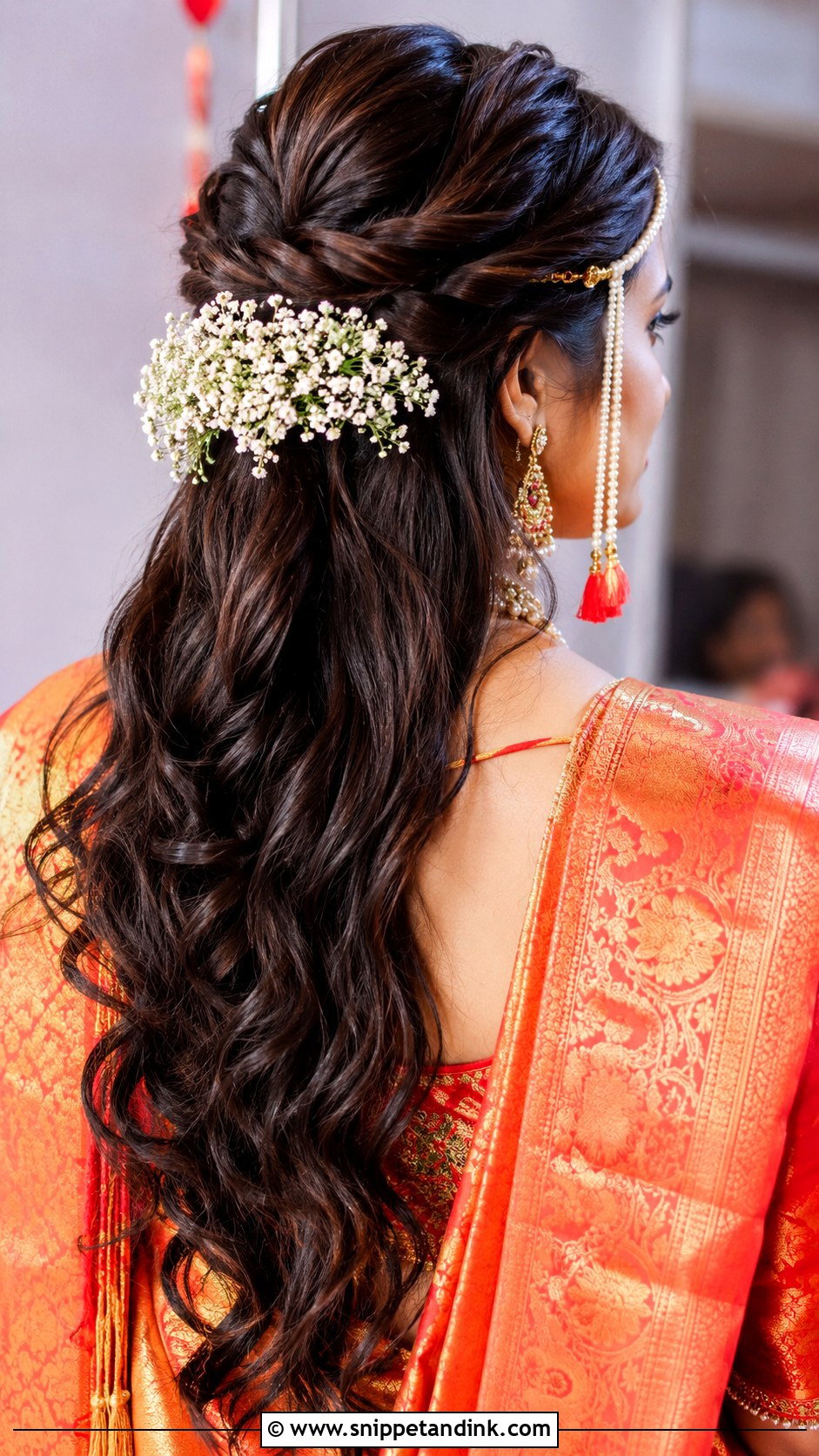 Marathi Wedding Half Up Hairstyle - Snippet and Ink - 15 Marathi Wedding Hairstyle Ideas