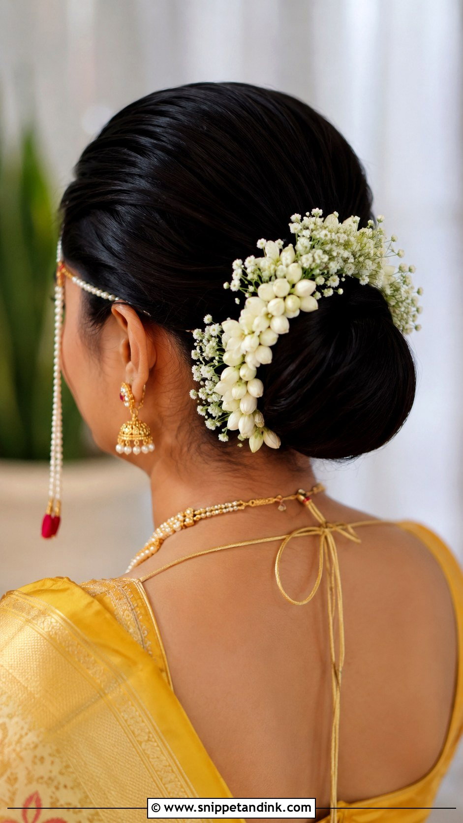 Marathi Wedding Low Bun - Snippet and Ink - 15 Marathi Wedding Hairstyle Ideas