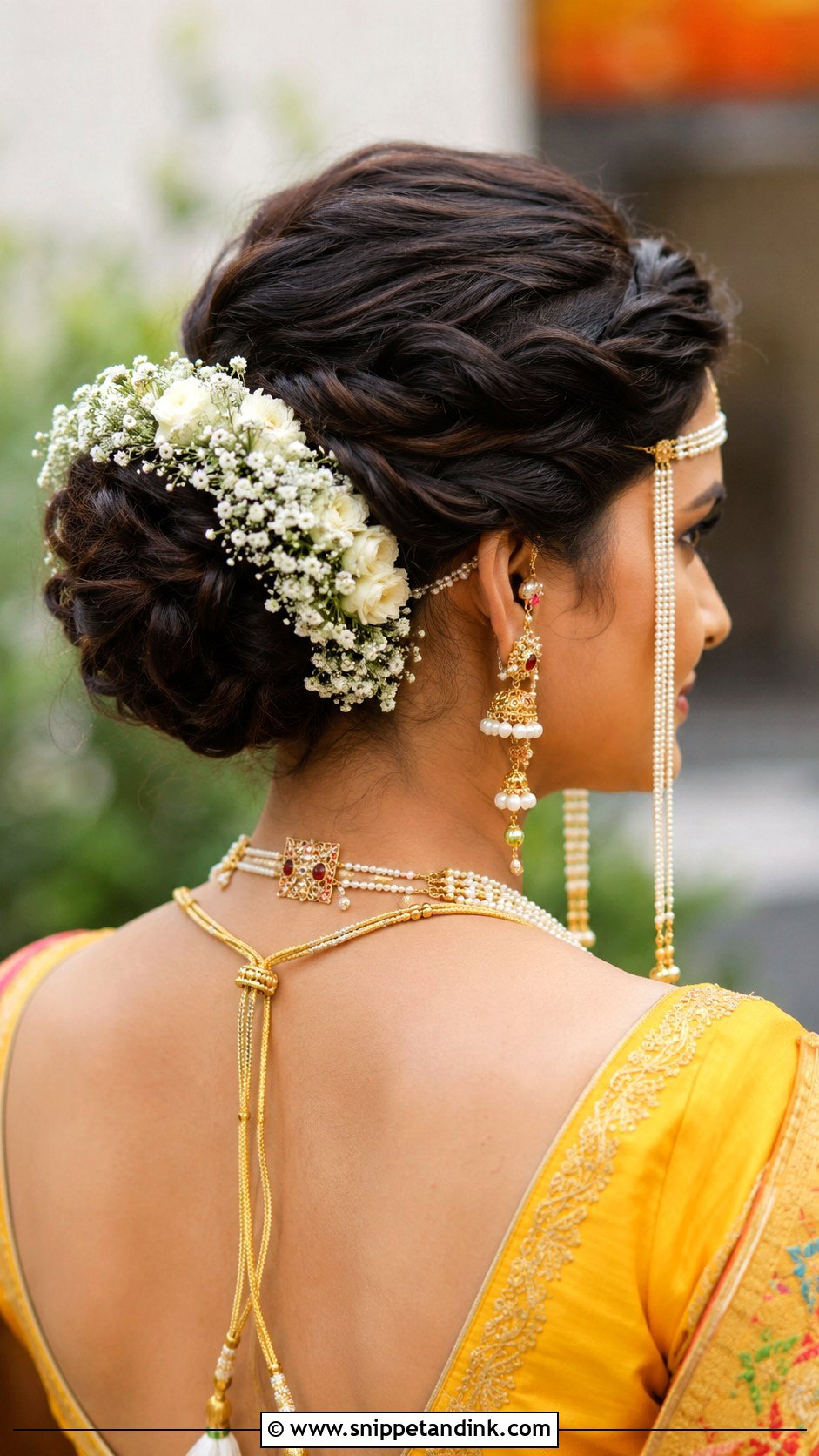 Marathi Wedding Twisted Bun - Snippet and Ink - 15 Marathi Wedding Hairstyle Ideas