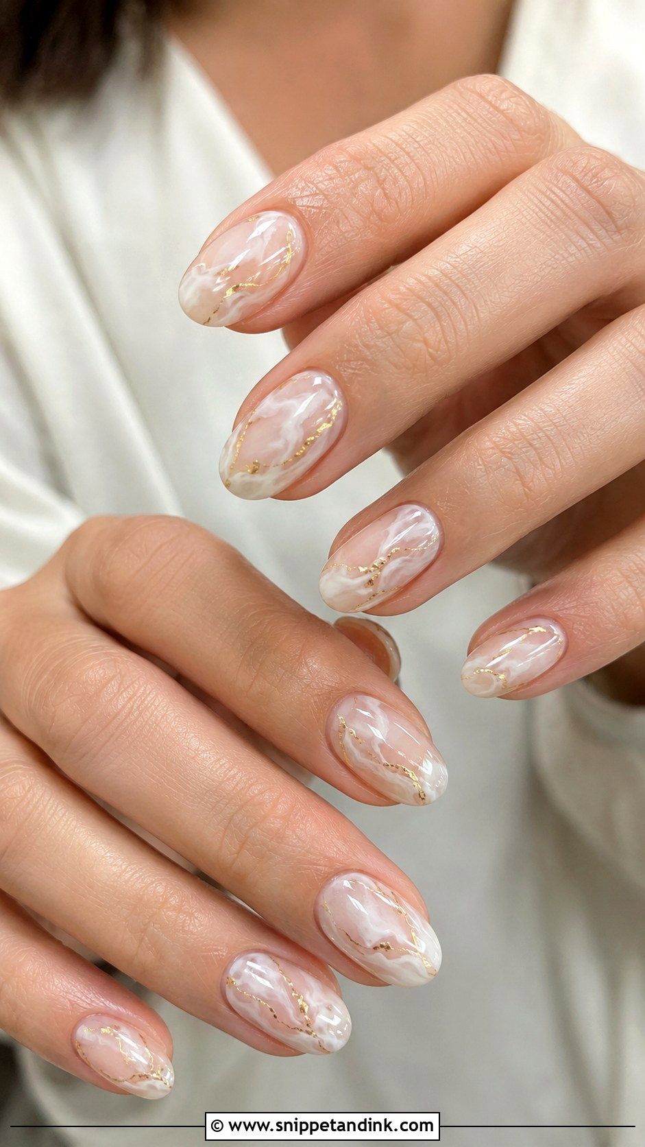 Marble Acrylic Wedding Nails - Snippet and Ink - 20 Acrylic Wedding Day Nails for Bride