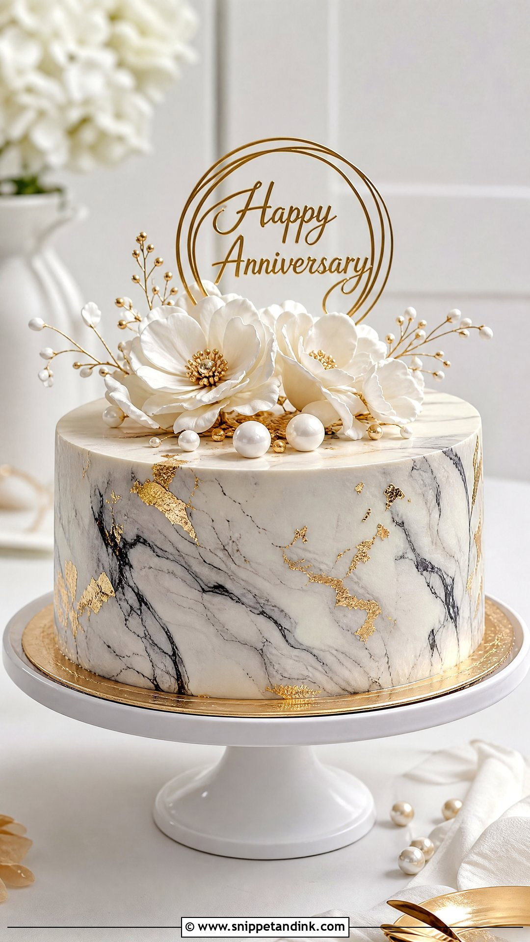 Marble Anniversary Cake for Parents - Snippet and Ink - 30 Anniversary Cake for Parents