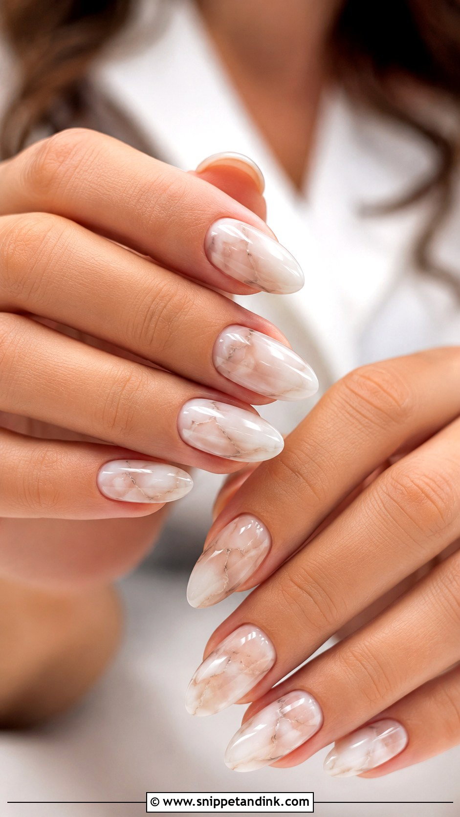 Marble Bridal Nails - Snippet and Ink - 30 Bridal Nail Ideas