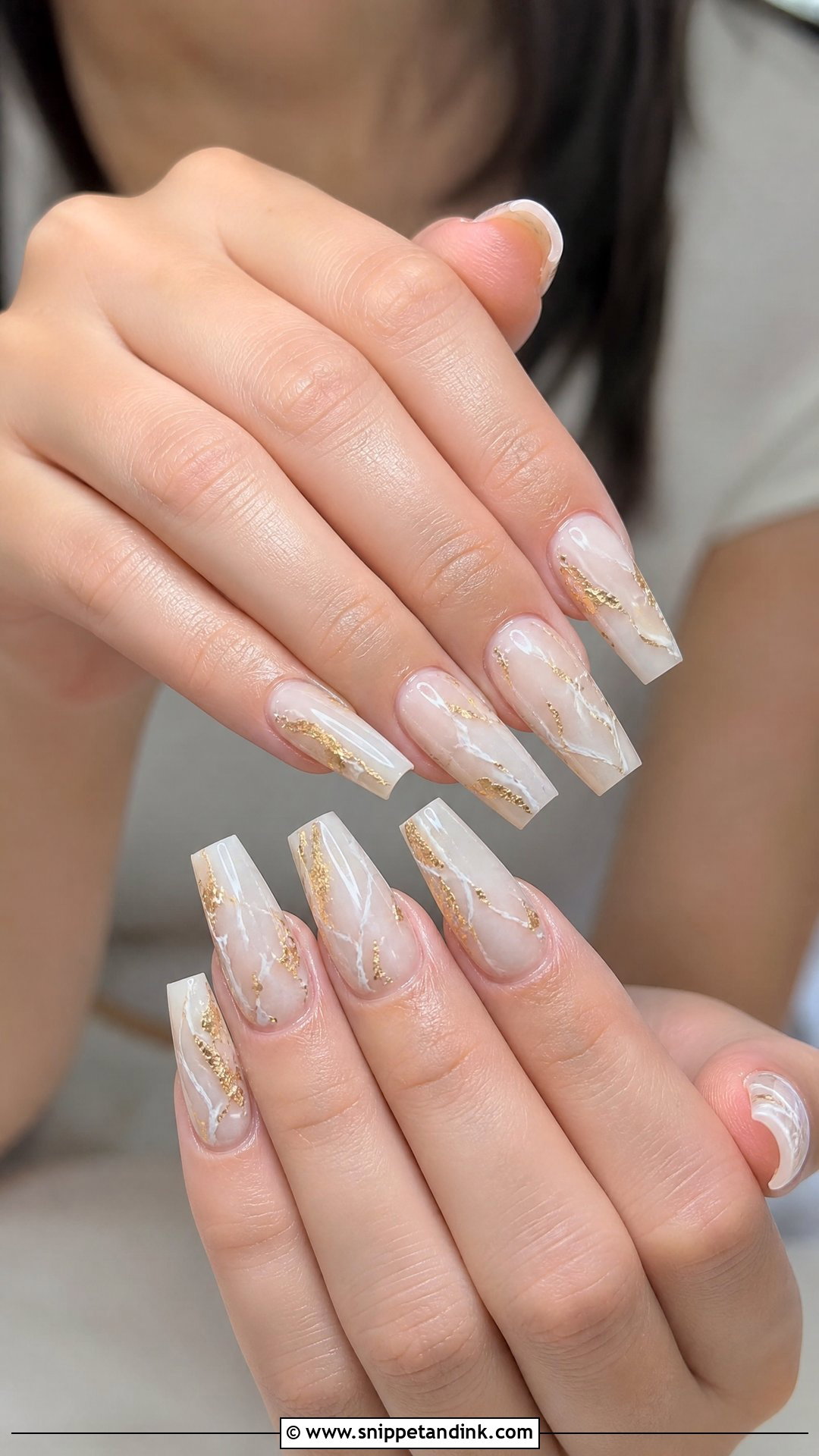 Marble Bridal Nails - Snippet and Ink - 35 Bridal Nails Wedding