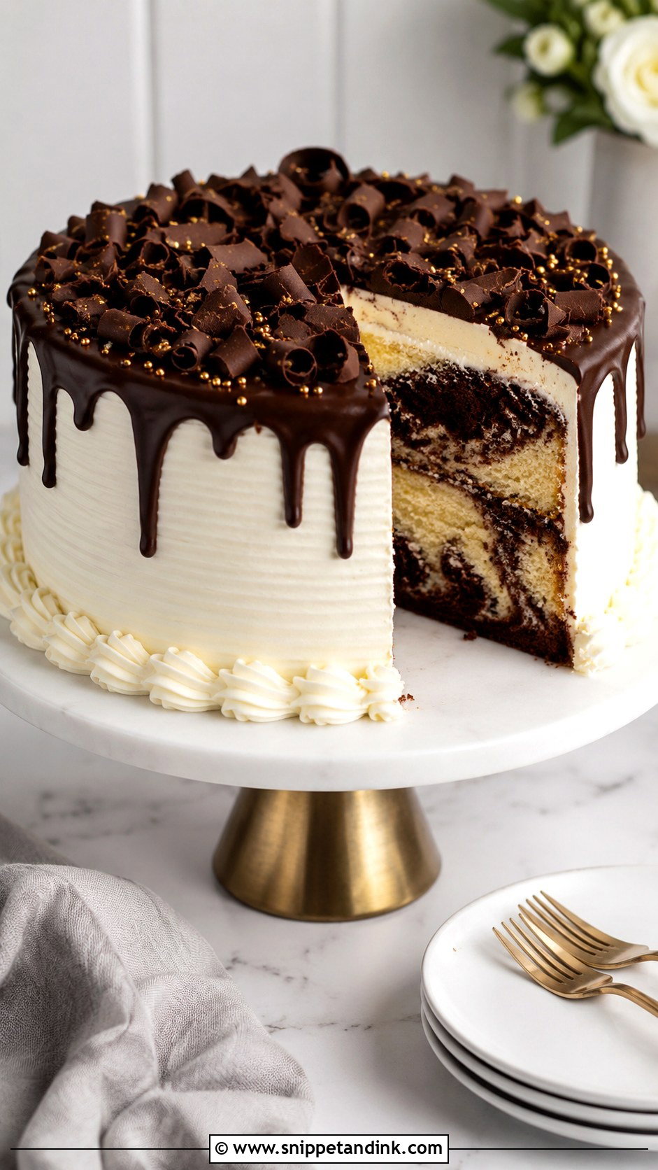 Marble Cake For 20 People - Snippet and Ink - 20 Cake for 20 People