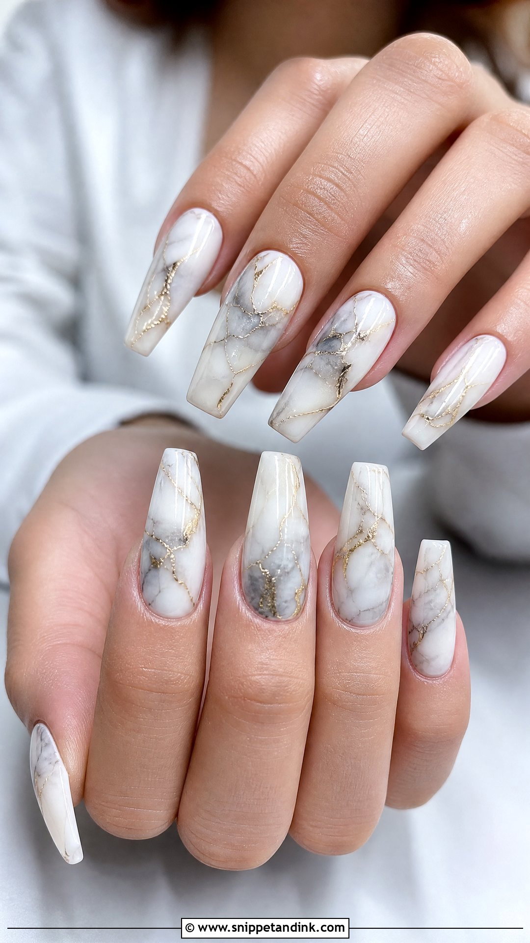 Marble Engagement Nails - Snippet and Ink - 35 Engagement Nails