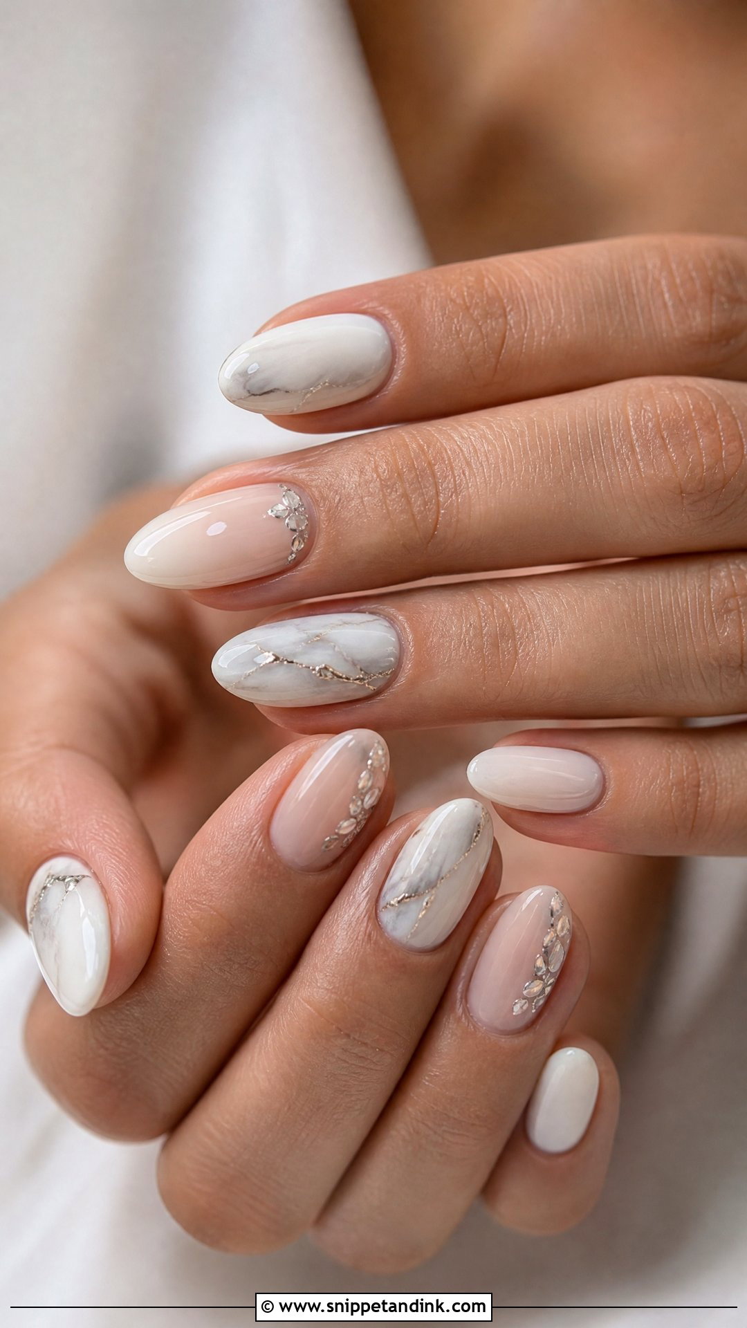 Marble Marriage Nails - Snippet and Ink - 25 Nails for Marriage
