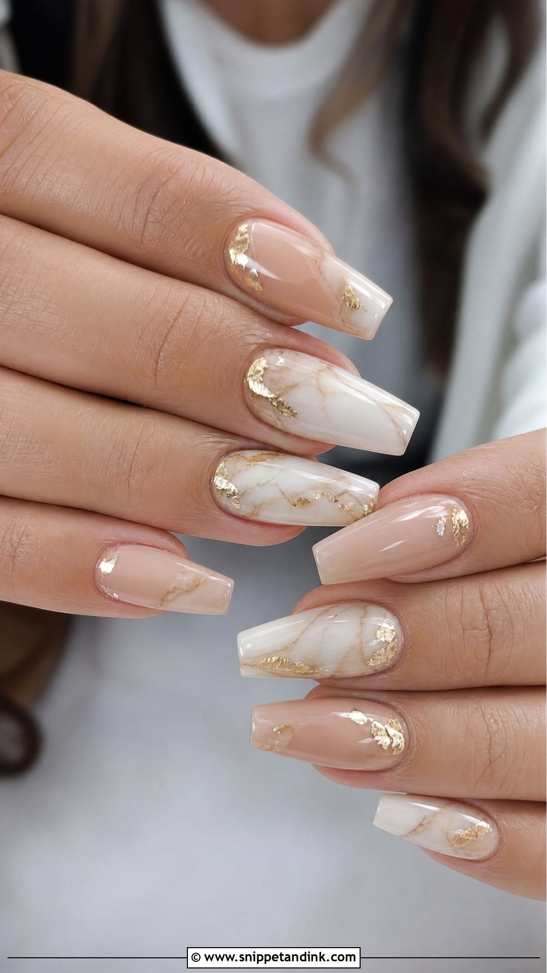 Marble Marriage Nails - Snippet and Ink - 25 Marriage Nails Art Designs