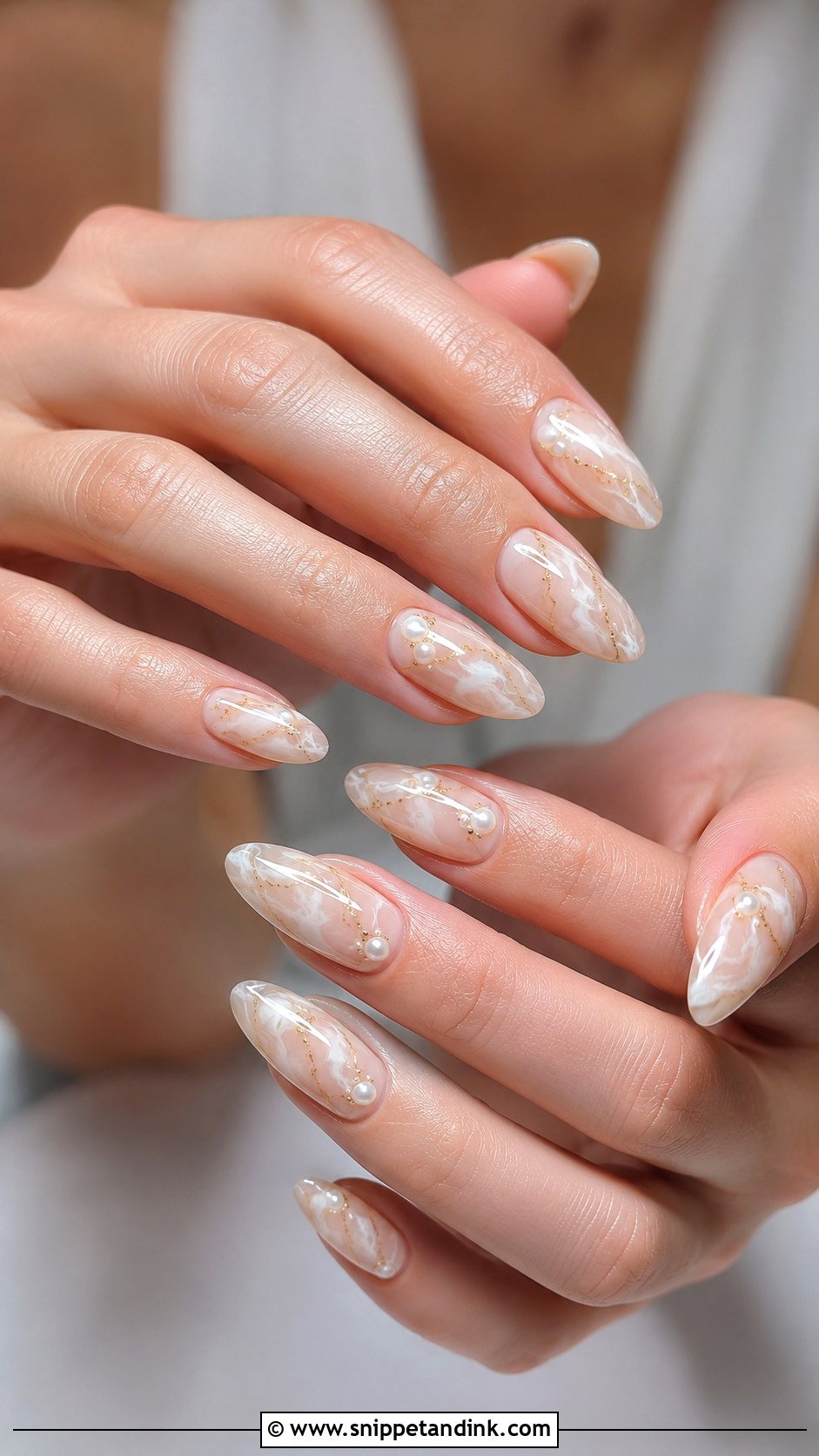 Marble Nail Extensions - Snippet and Ink - 20 Nail Extension for Wedding Ideas
