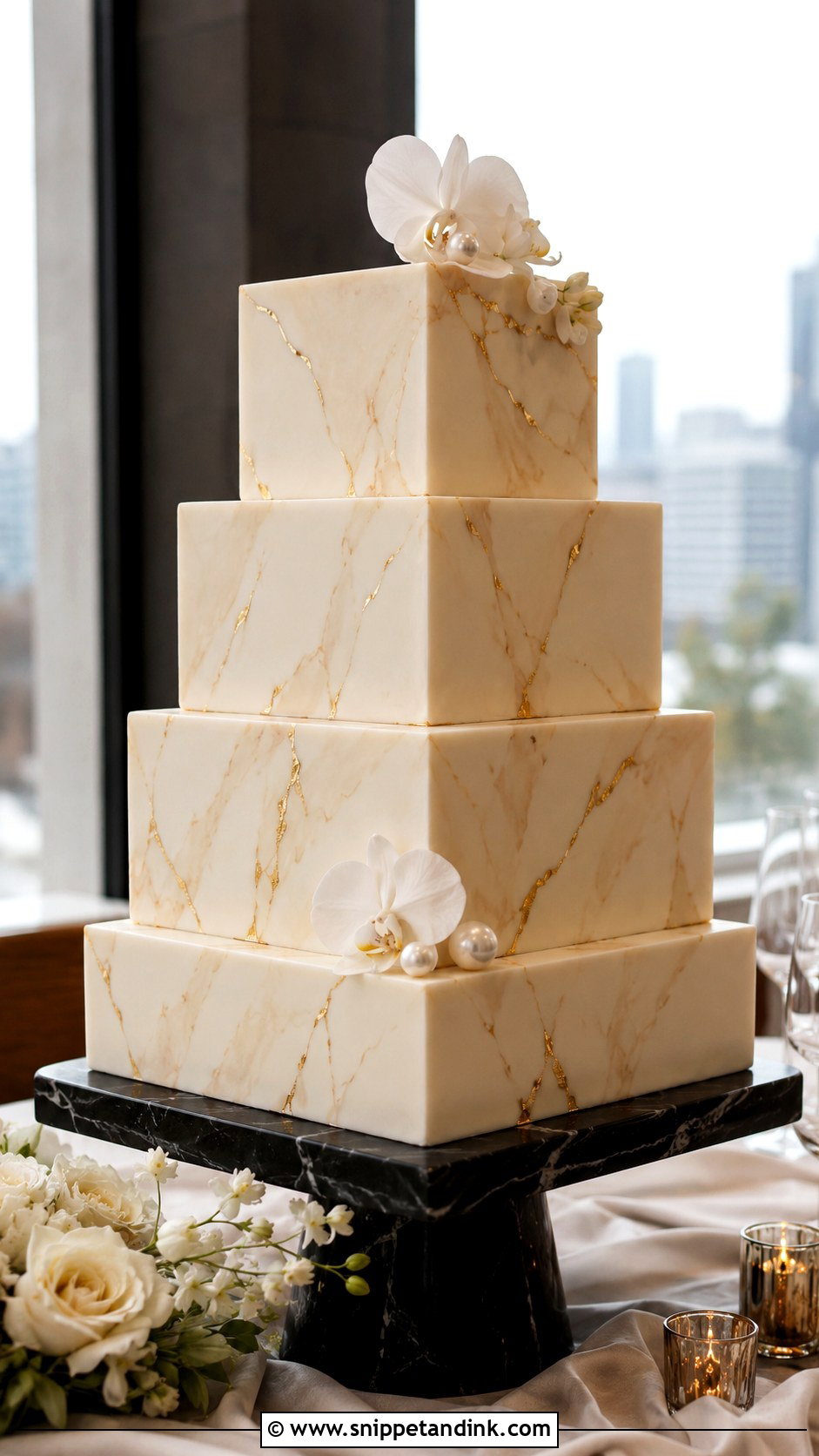Marble Stone Wedding Cake - Snippet and Ink - 30 Novelty Wedding Cakes
