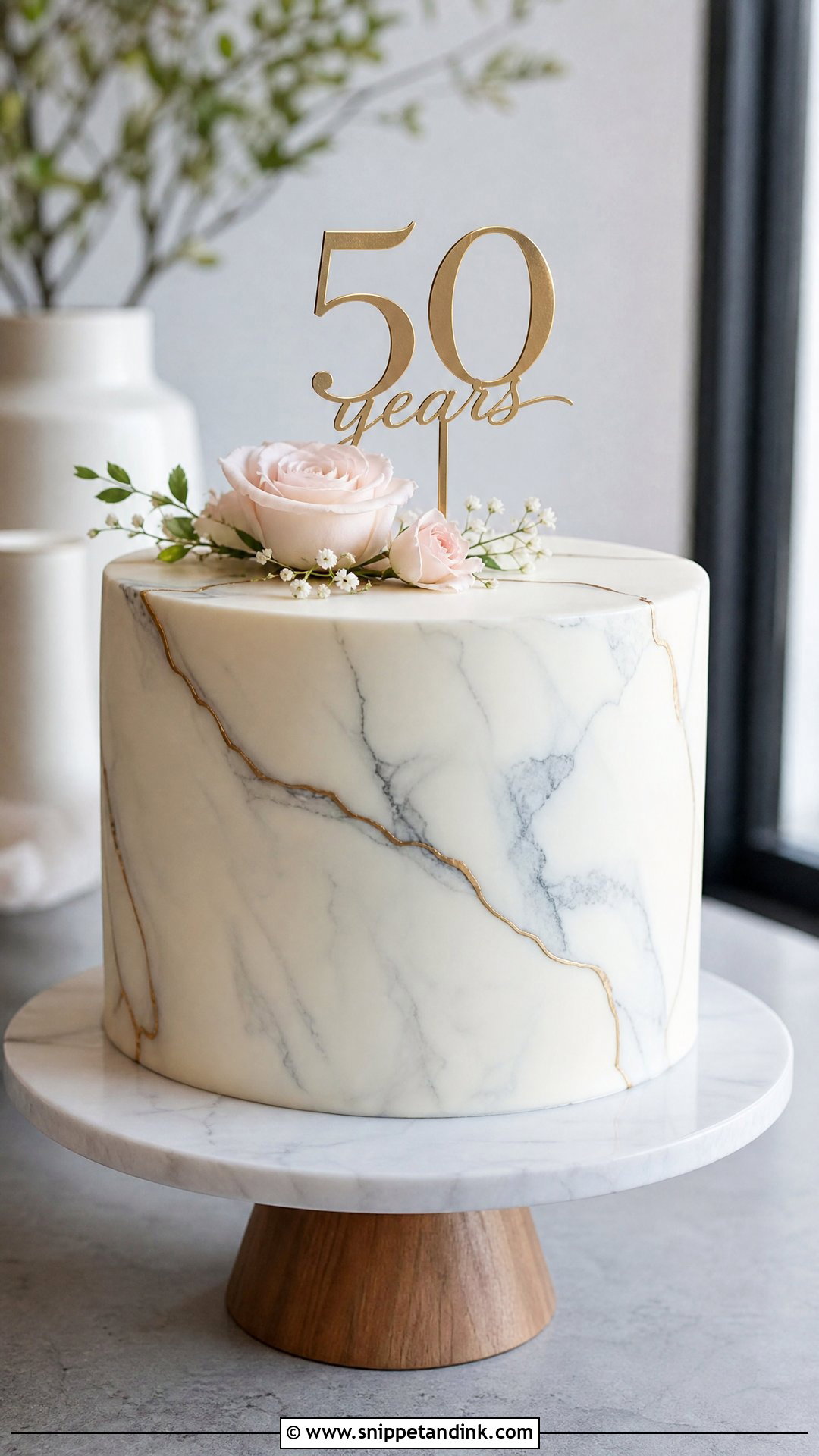 Marble Wedding Anniversary Cake - Snippet and Ink - 20 Simple Wedding Anniversary Cake Design Ideas