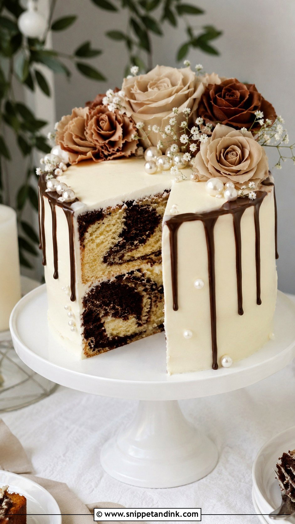 Marble Wedding Cake - Snippet and Ink - 20 Homemade Wedding Cake Ideas
