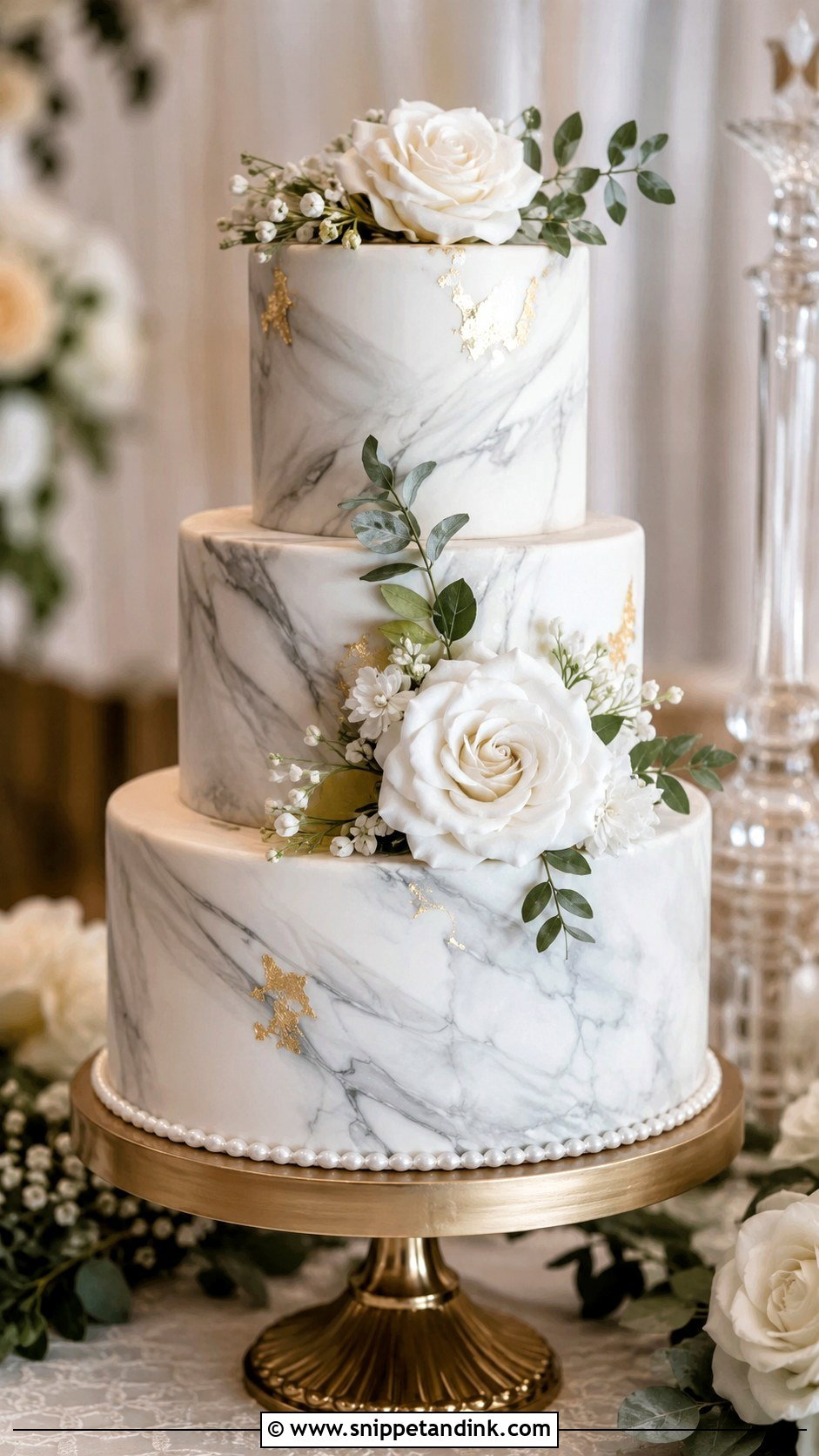Marble Wedding Cake - Snippet and Ink - 20 Most Beautiful Wedding Cakes