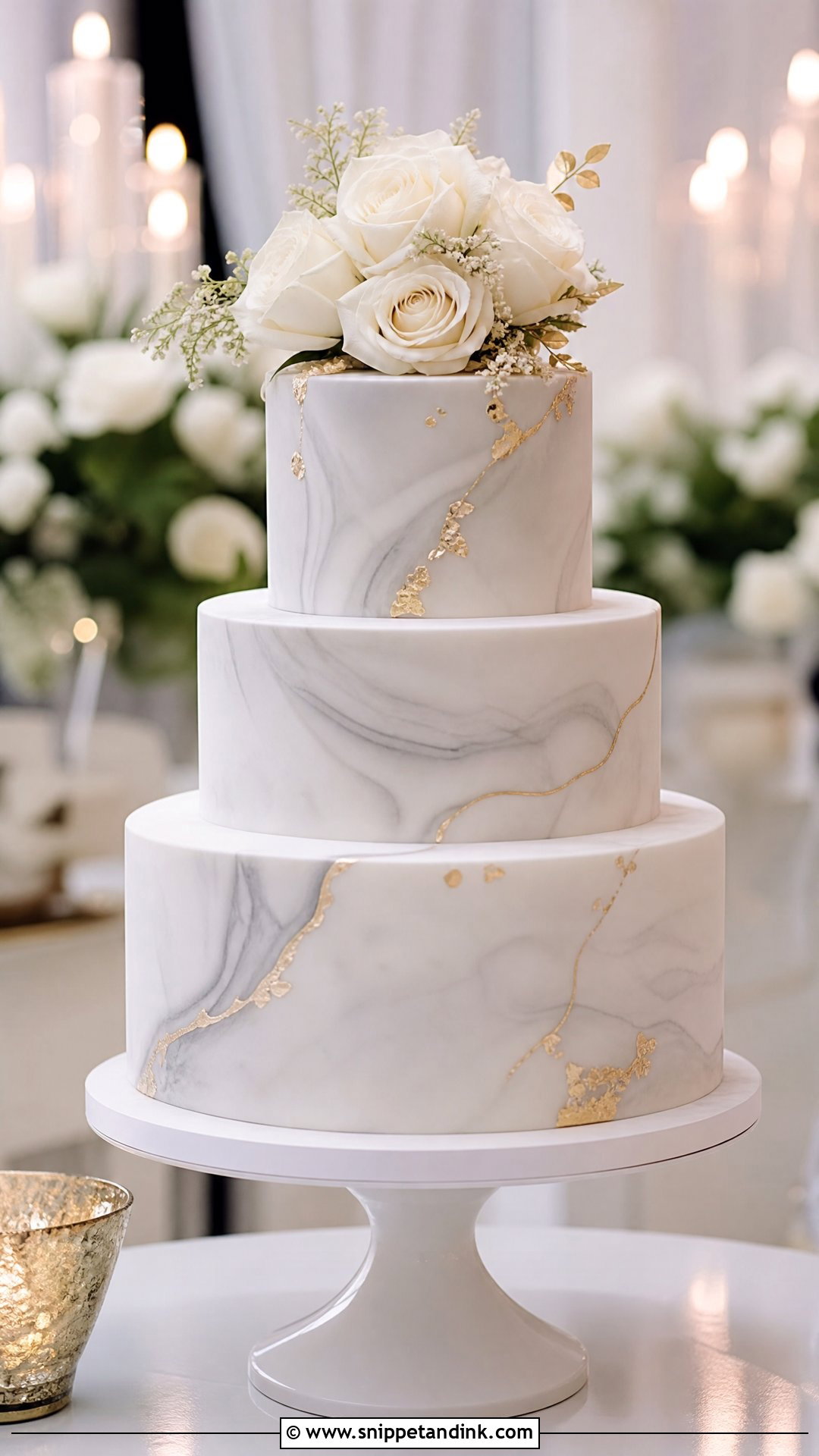 Marble Wedding Cake - Snippet and Ink - 20 Pattern Cake Ideas for Wedding