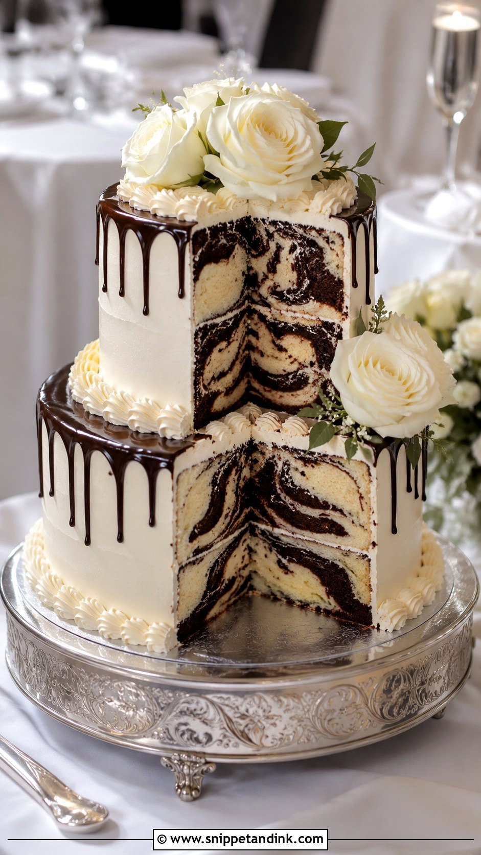 Marble Wedding Cake - Snippet and Ink - 20 Popular Cake Flavors for Wedding