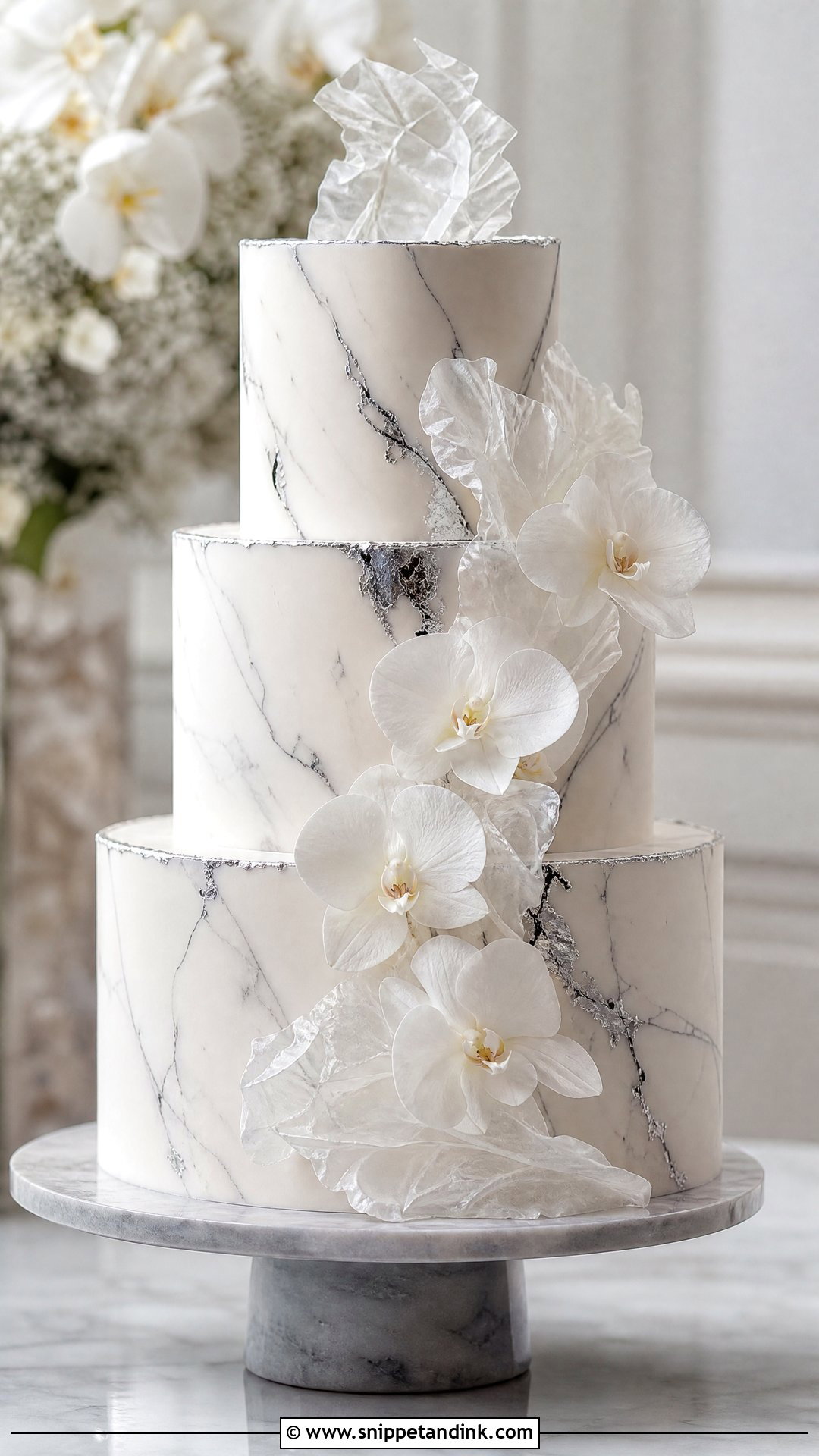 Marble Wedding Cake - Snippet and Ink - 20 Unique Luxury Wedding Cake Ideas