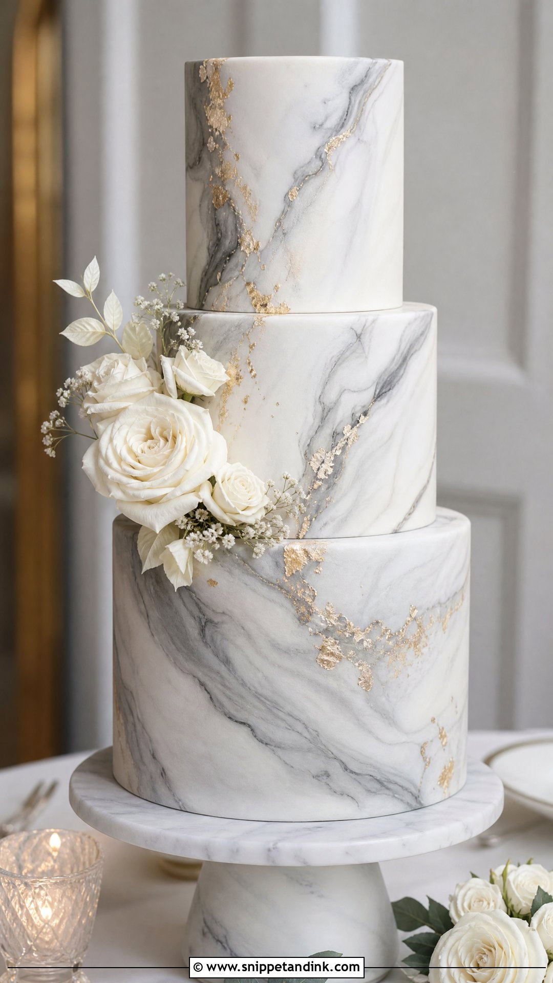Marble Wedding Cake - Snippet and Ink - 20 Unique Wedding Cake Ideas