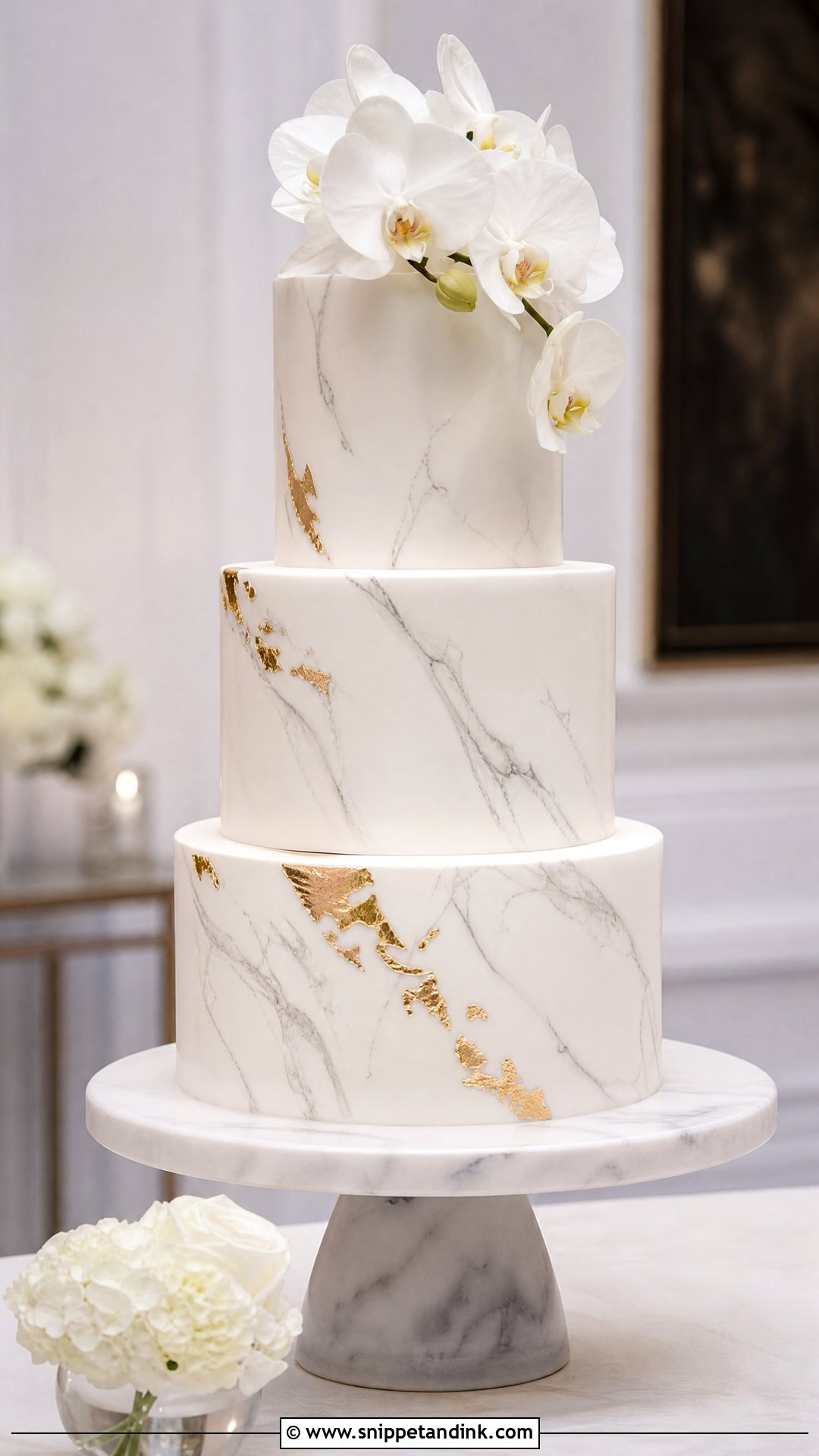 Marble Wedding Cake - Snippet and Ink - 25 Elegant Unique Classy Wedding Cakes