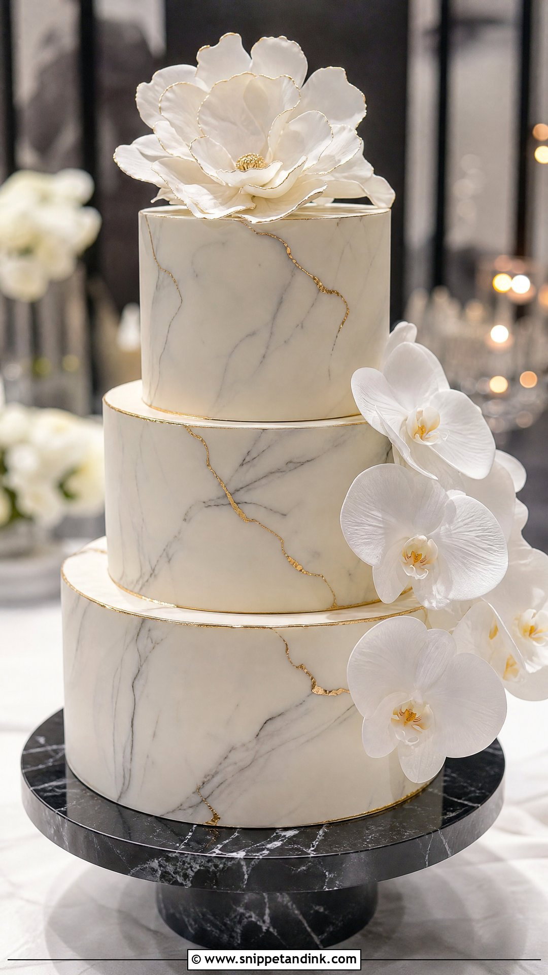 Marble Wedding Cake - Snippet and Ink - 25 Unique Wedding Cakes