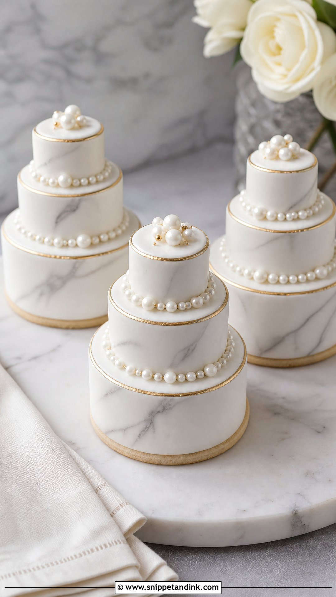 Marble Wedding Cake Cookies - Snippet and Ink - 30 Wedding Cake Cookies