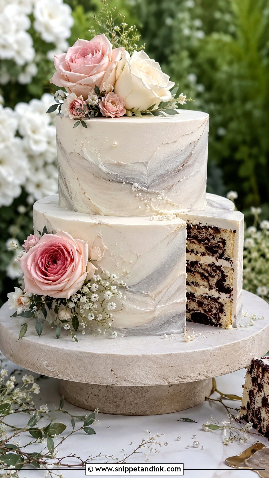 Marble Wedding Cake With Buttercream - Snippet and Ink - 20 Marble Wedding Cake Recipe