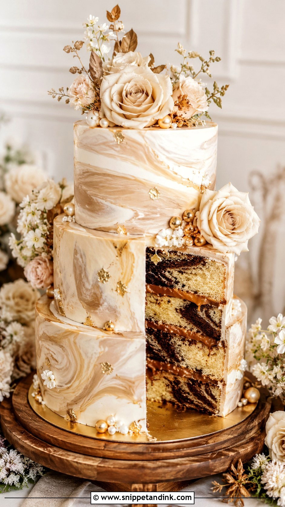 Marble Wedding Cake With Caramel Filling - Snippet and Ink - 20 Marble Wedding Cake Recipe