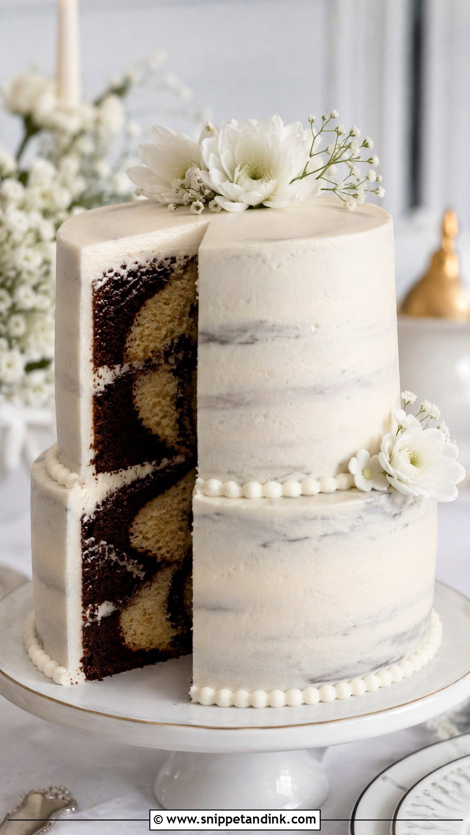 Marble Wedding Cake With Cream Cheese Frosting - Snippet and Ink - 20 Marble Wedding Cake Recipe