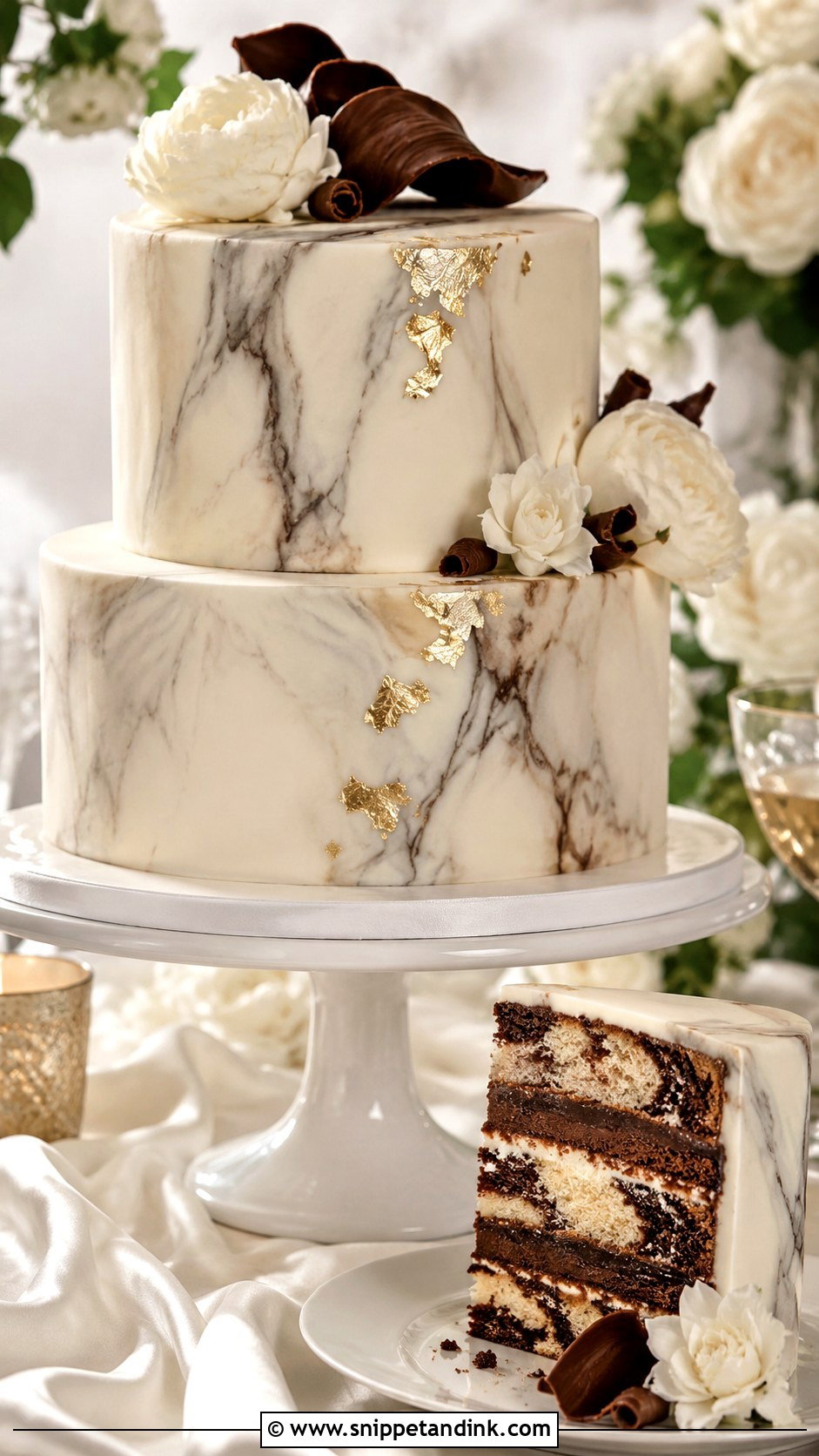 Marble Wedding Cake With Ganache - Snippet and Ink - 20 Marble Wedding Cake Recipe