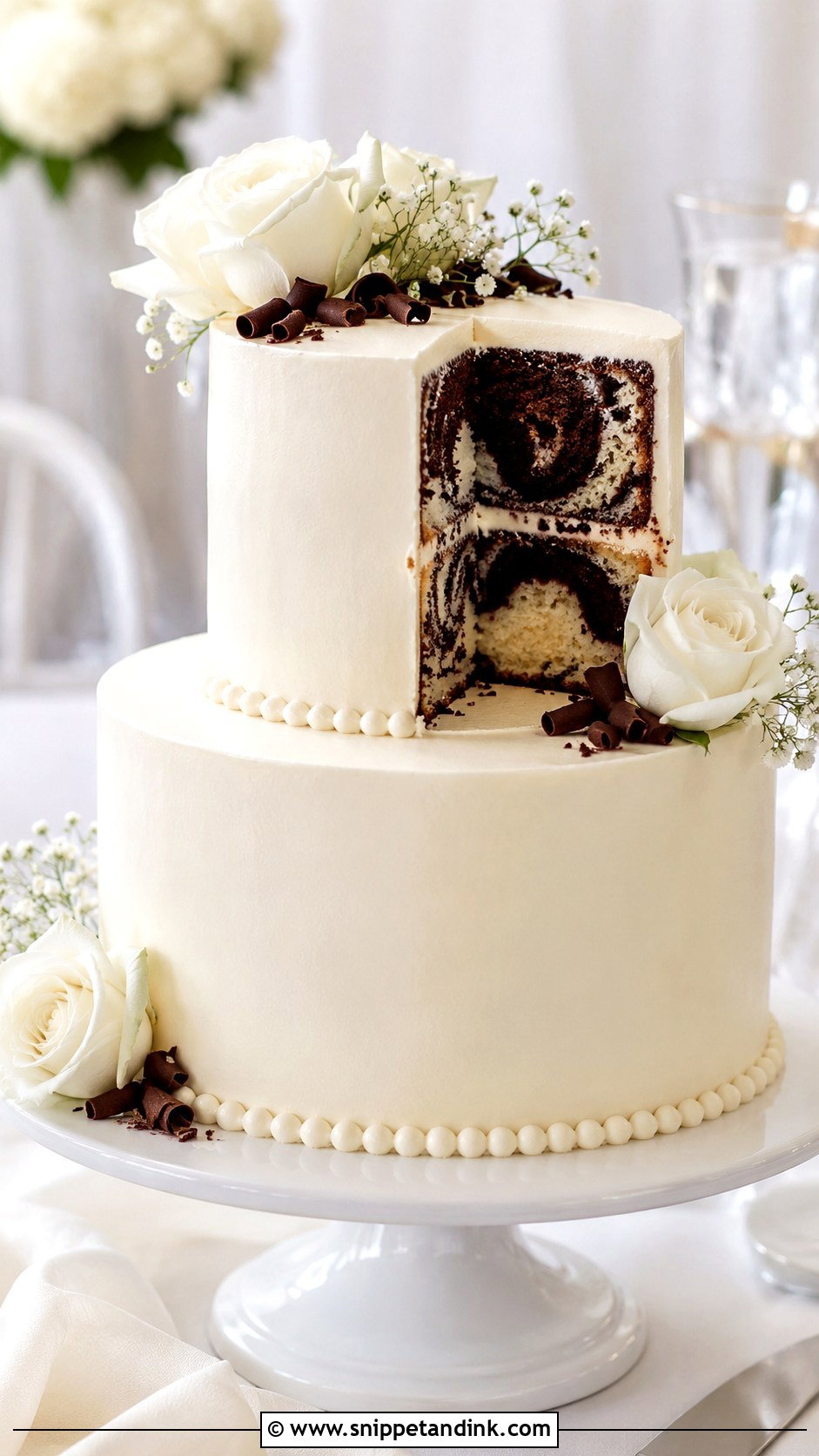 Marble Wedding Cake - Snippet and Ink - 20 Classic Wedding Cake Recipe