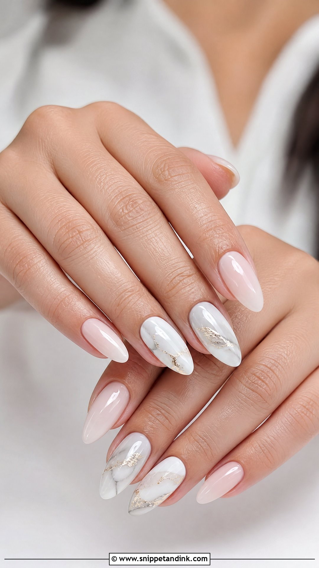 Marble Wedding Nail Extensions - Snippet and Ink - 20 Nail Extensions for Wedding Ideas