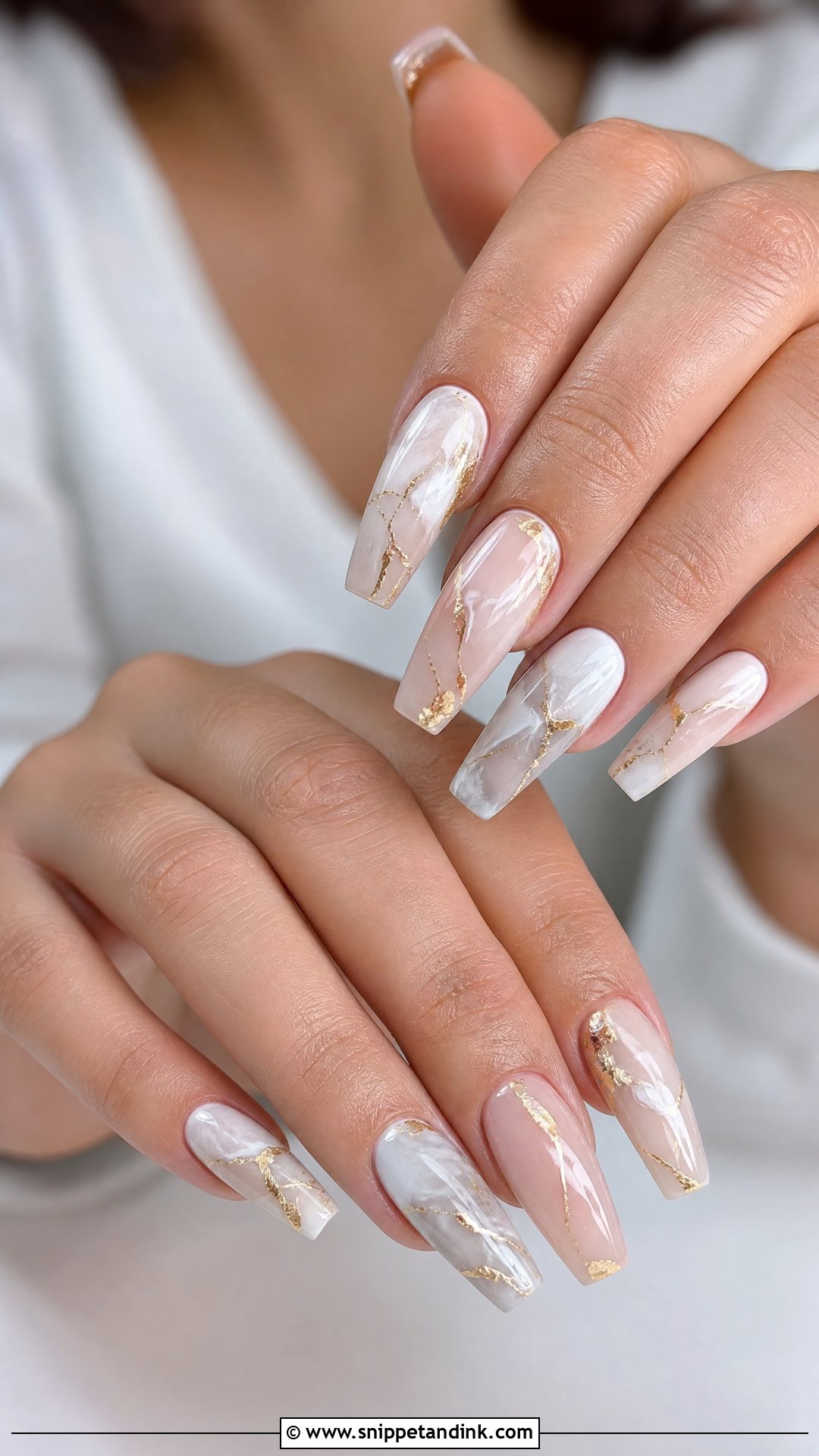 Marble Wedding Nails - Snippet and Ink - 25 Unique Wedding Nails