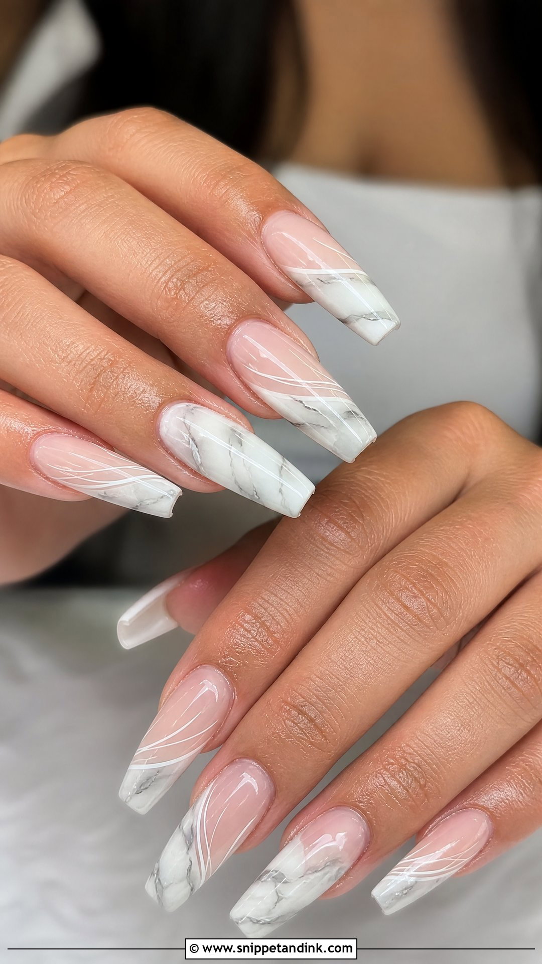 Marble Wedding Nails - Snippet and Ink - 25 Wedding Nail Ideas for the Bride