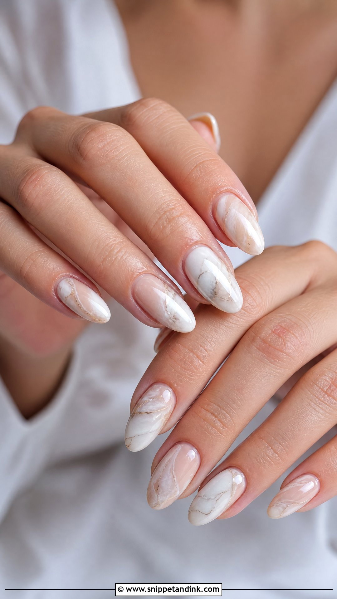 Marble Wedding Nails - Snippet and Ink - 25 Wedding Nail Designs for Bride