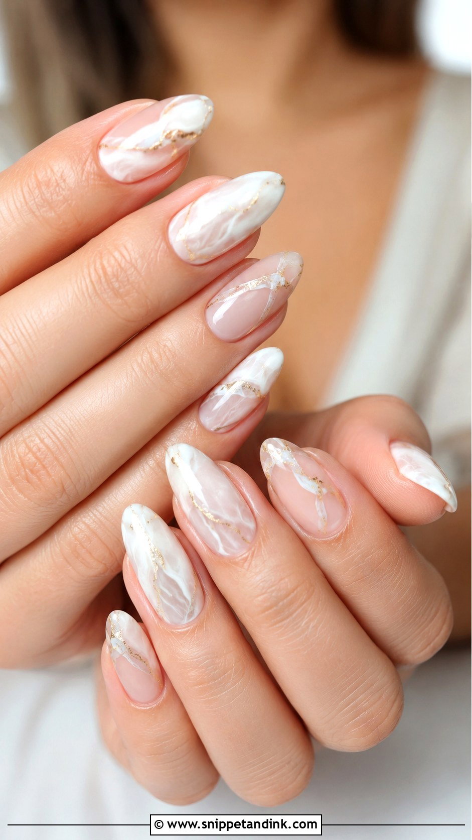 Marble Wedding Nails - Snippet and Ink - 30 Best Wedding Nails Brides