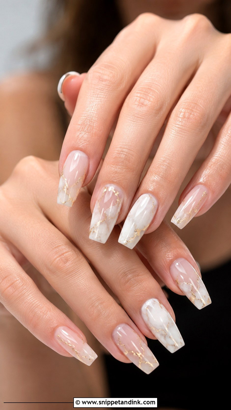 Marble Wedding Nails - Snippet and Ink - 20 Fancy Wedding Nails