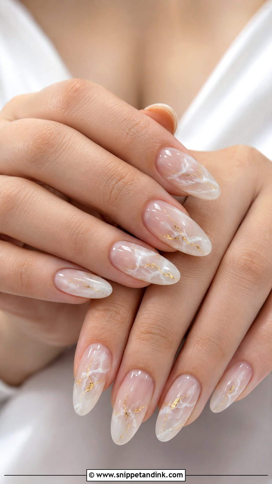 Marble Wedding Nails - Snippet and Ink - 30 Wedding Nail Inspo for Bride Ideas