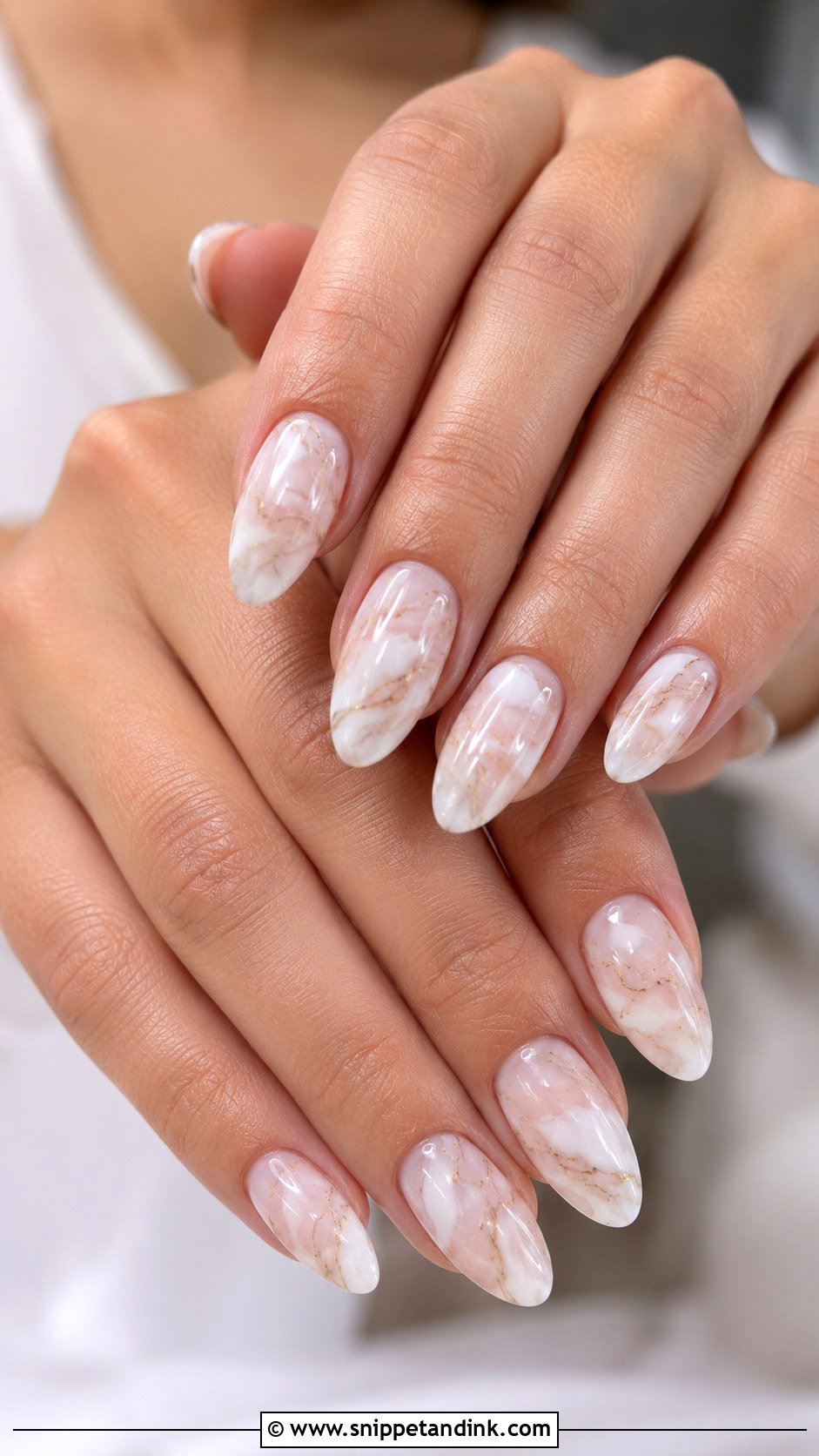 Marble Wedding Nails - Snippet and Ink - 30 Wedding Nails Ideas