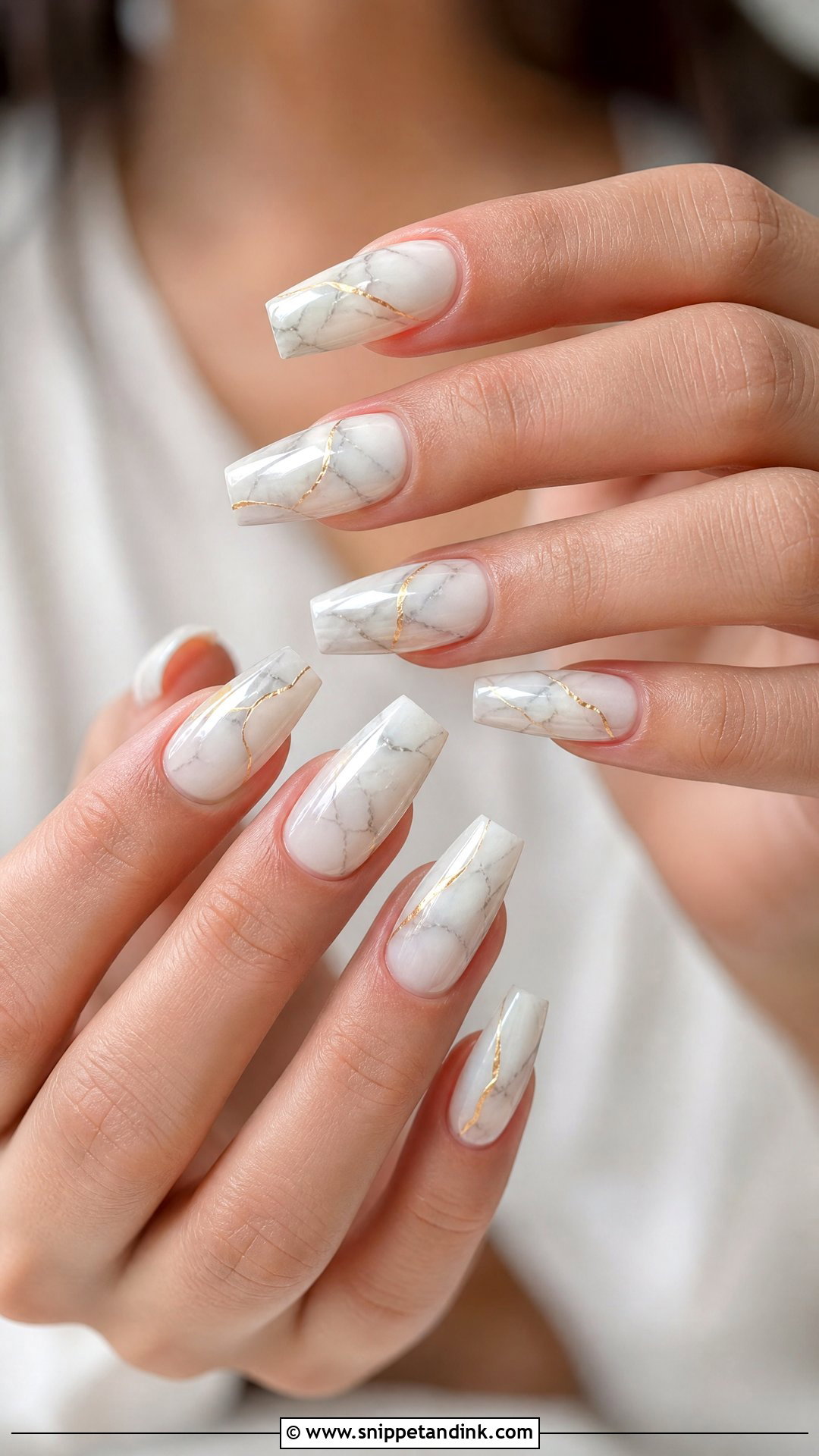 Marble Wedding Nails - Snippet and Ink - 35 Nails for Wedding