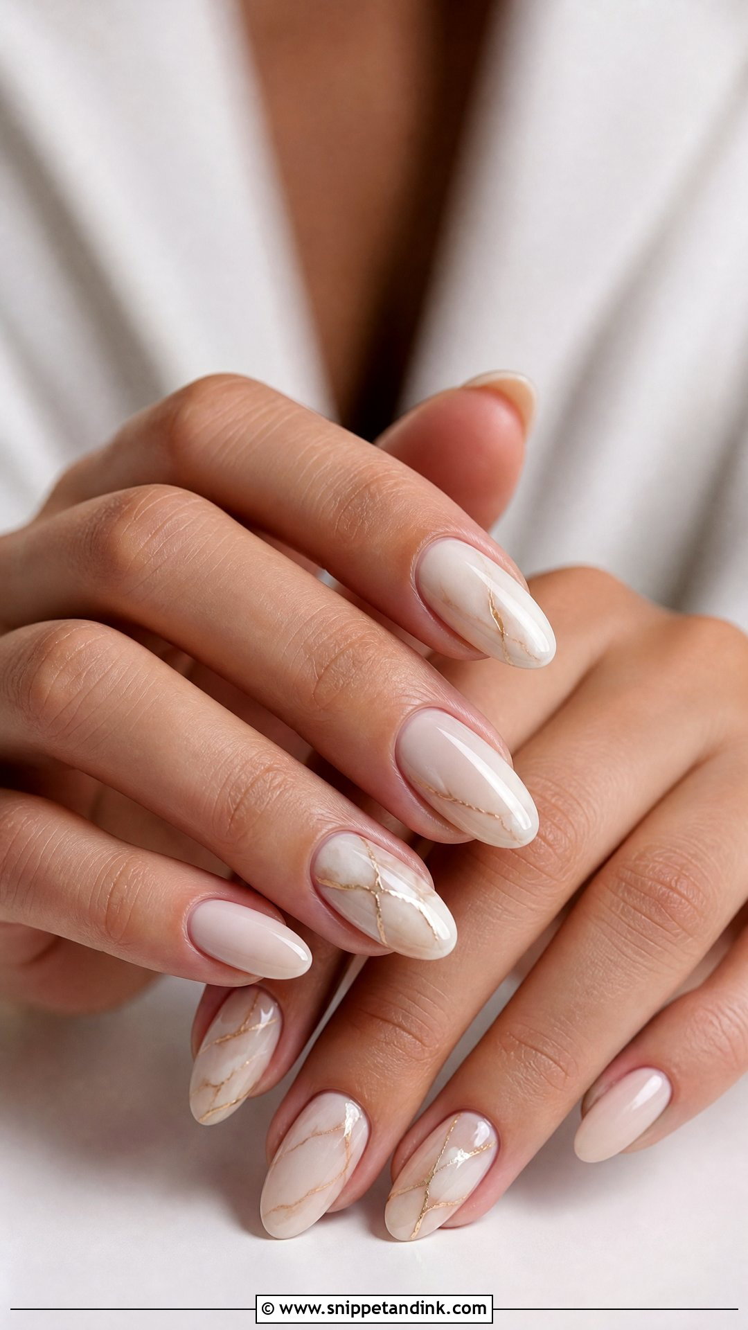 Marble Wedding Nails - Snippet and Ink - 35 Wedding Nails Design