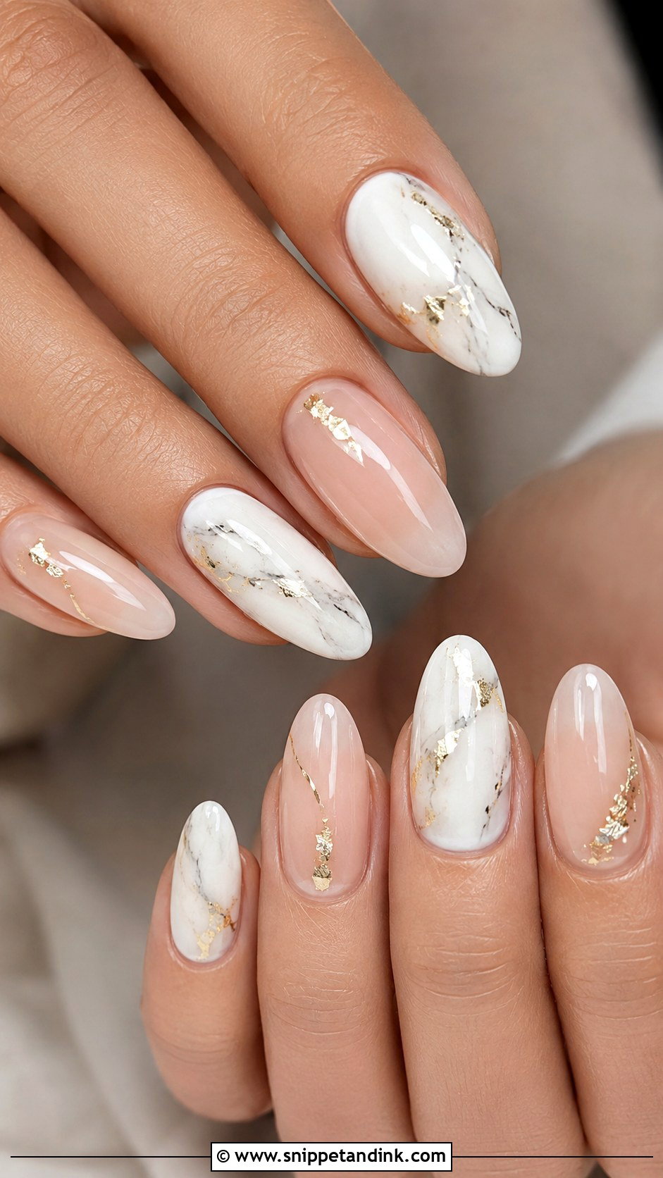 Marble Wedding Nails - Snippet and Ink - 20 Nail Art for Indian Wedding Ideas