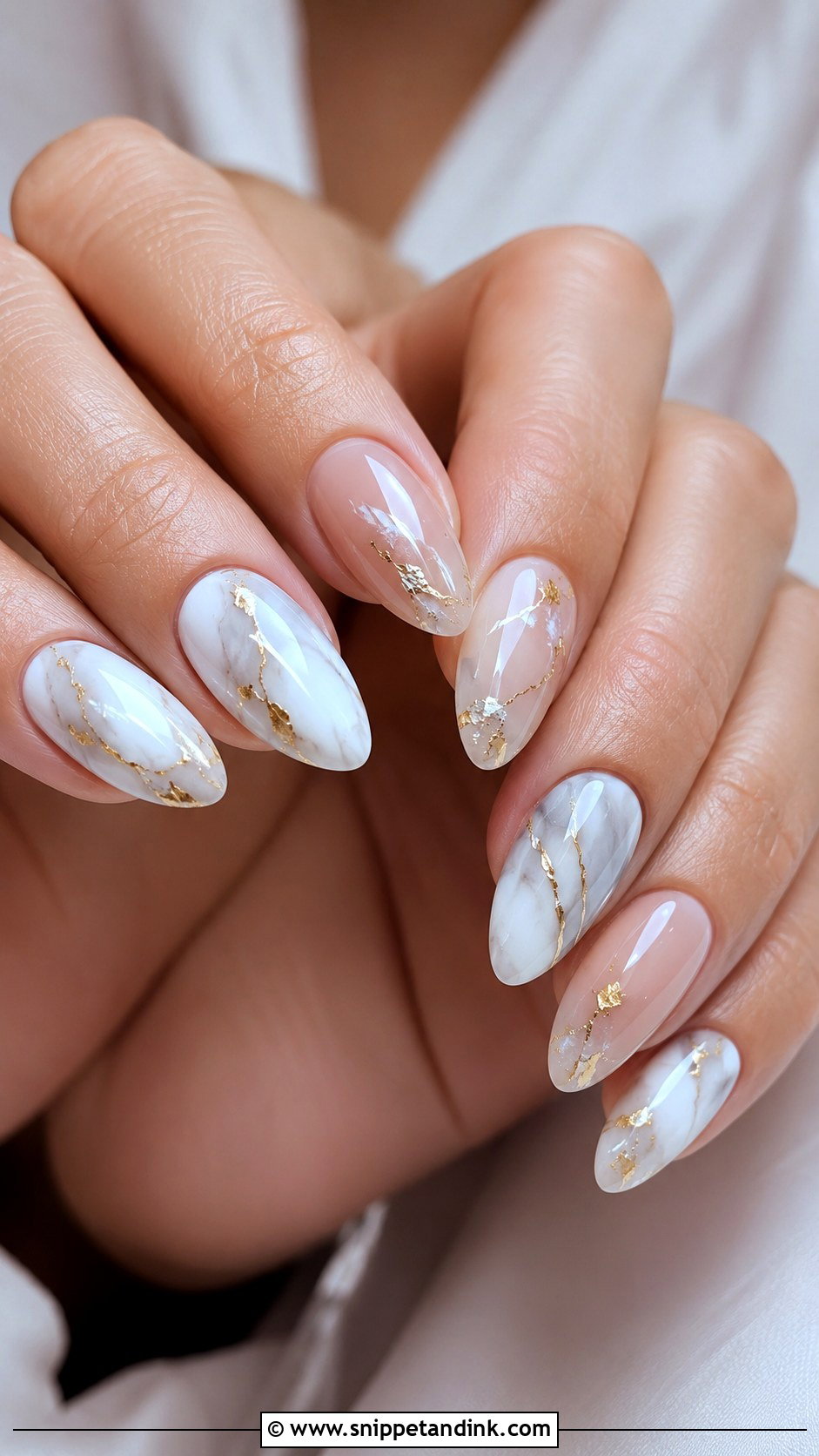 Marble Wedding Nails - Snippet and Ink - 20 Nail Design for Wedding Ideas