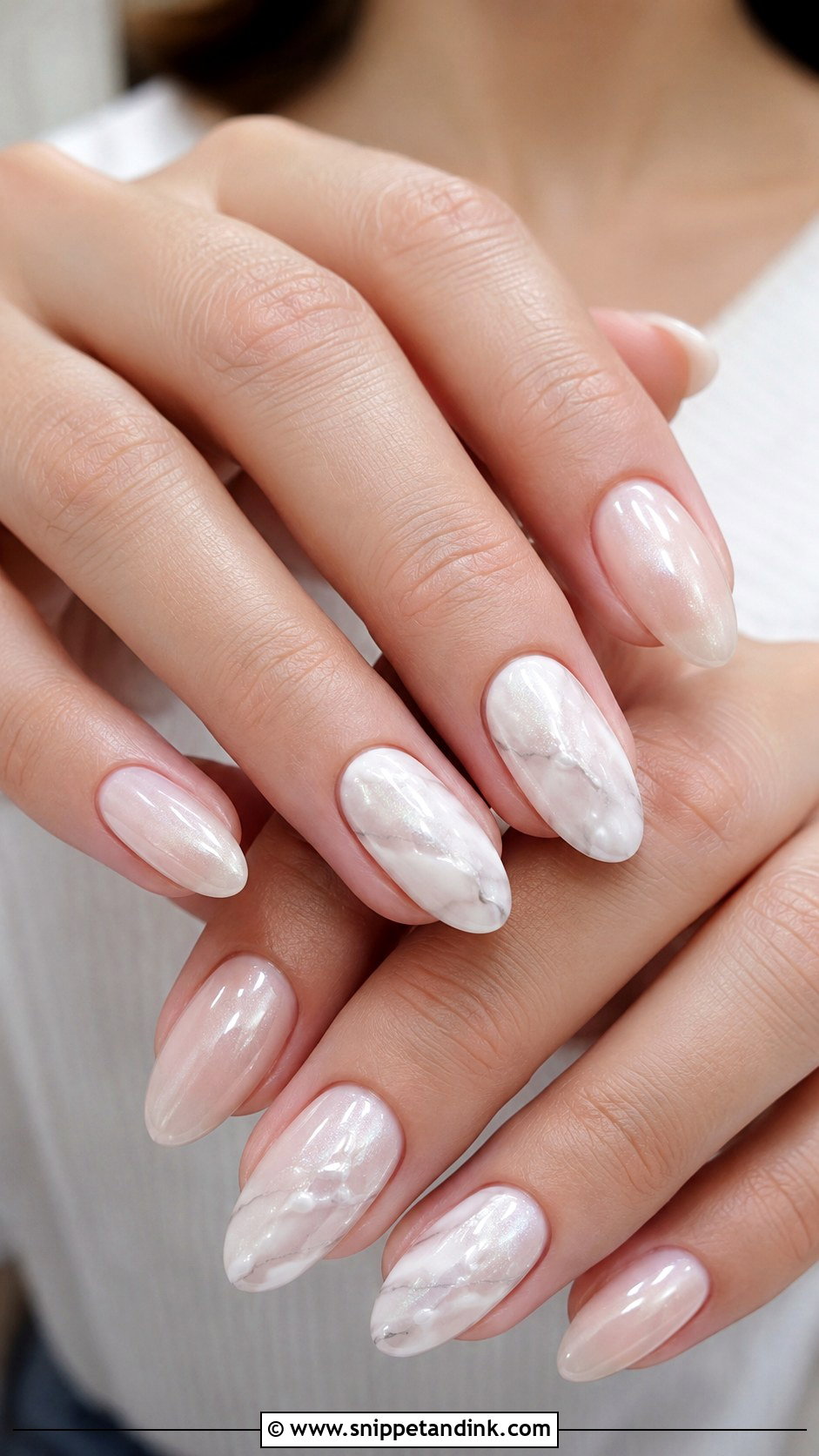 Marble Wedding Nails - Snippet and Ink - 20 Nail Ideas for a Wedding