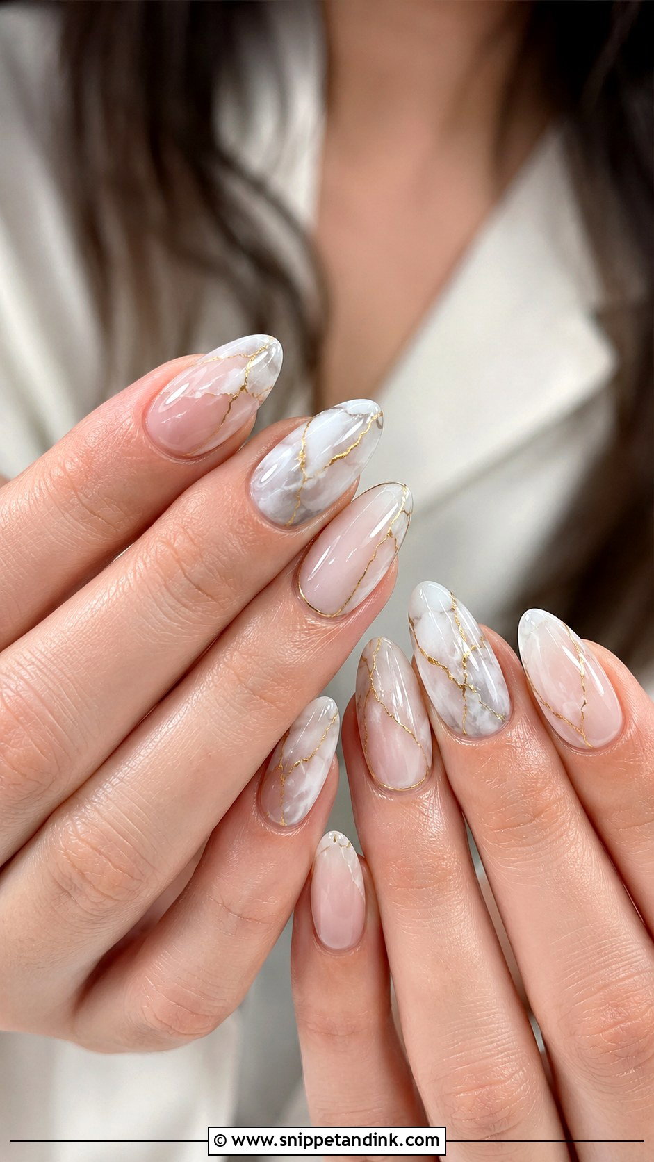 Marble Wedding Nails - Snippet and Ink - 20 Nails Art for Wedding