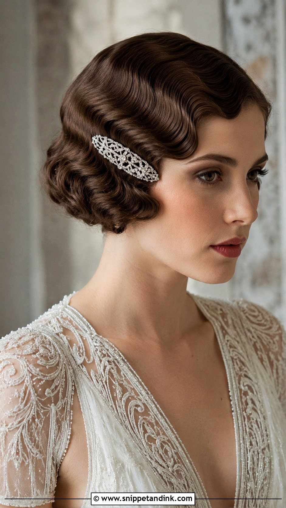 Marcel Wave Bob - Snippet and Ink - 25 Vintage Bridal Hair Ideas