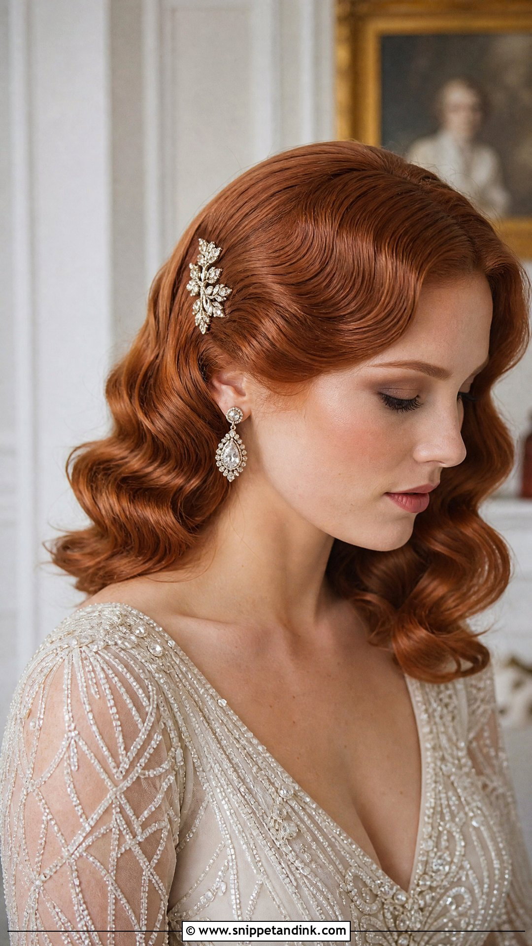 Marcel Wave Wedding Hairstyle - Snippet and Ink - 20 Retro Wedding Hair Ideas