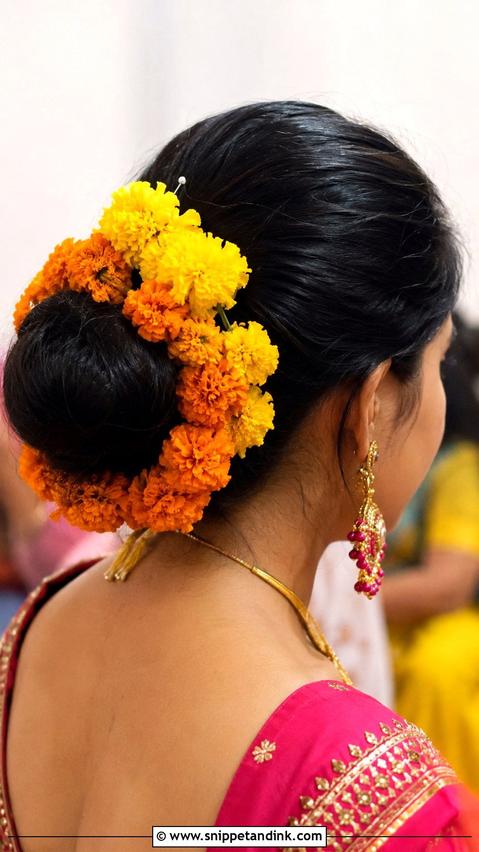 Marigold Bun - Snippet and Ink - 25 Indian Bridal Hair Buns