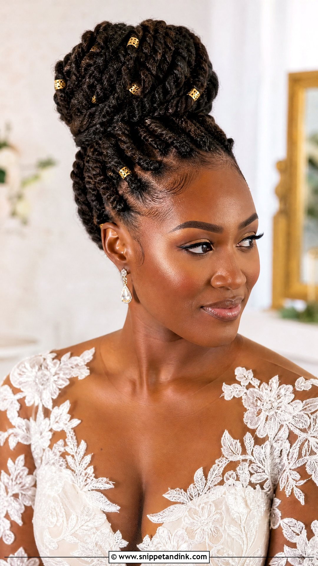 Marley Twist Bun Updo - Snippet and Ink - 20 Wedding Updo Hairstyles Black Women
